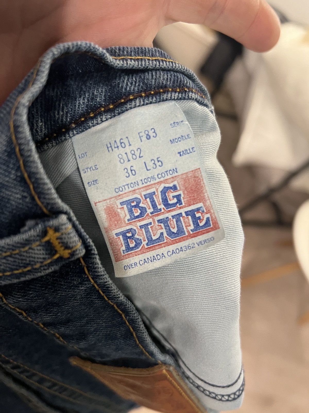 Other Vintage Big Blue Denim Jeans Made In Canada 70s 80s Size US 34 / EU 50 - 7 Thumbnail
