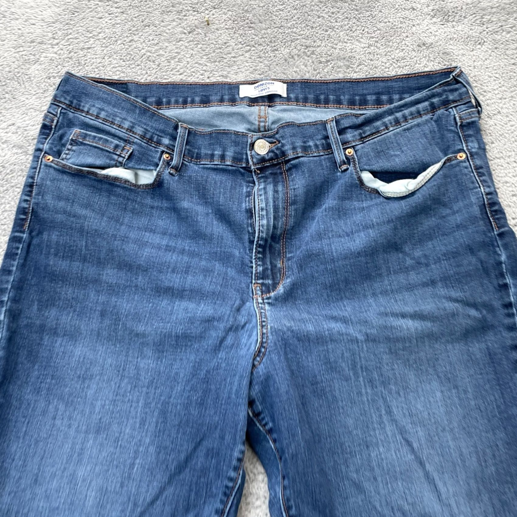 Levi's Levi's Womens 38x28 Blue Straight Denim Jeans Cotton Stretch Size 26" / US 2 / IT 38 - 5 Thumbnail