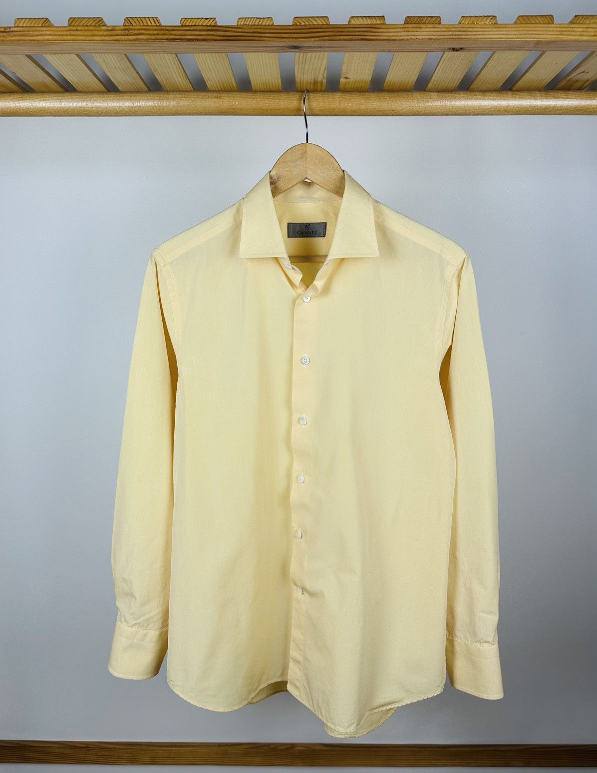 Canali Canali Long Sleeve Button Up Cotton Mens Shirt Size US L / EU 52-54 / 3 - 1 Thumbnail