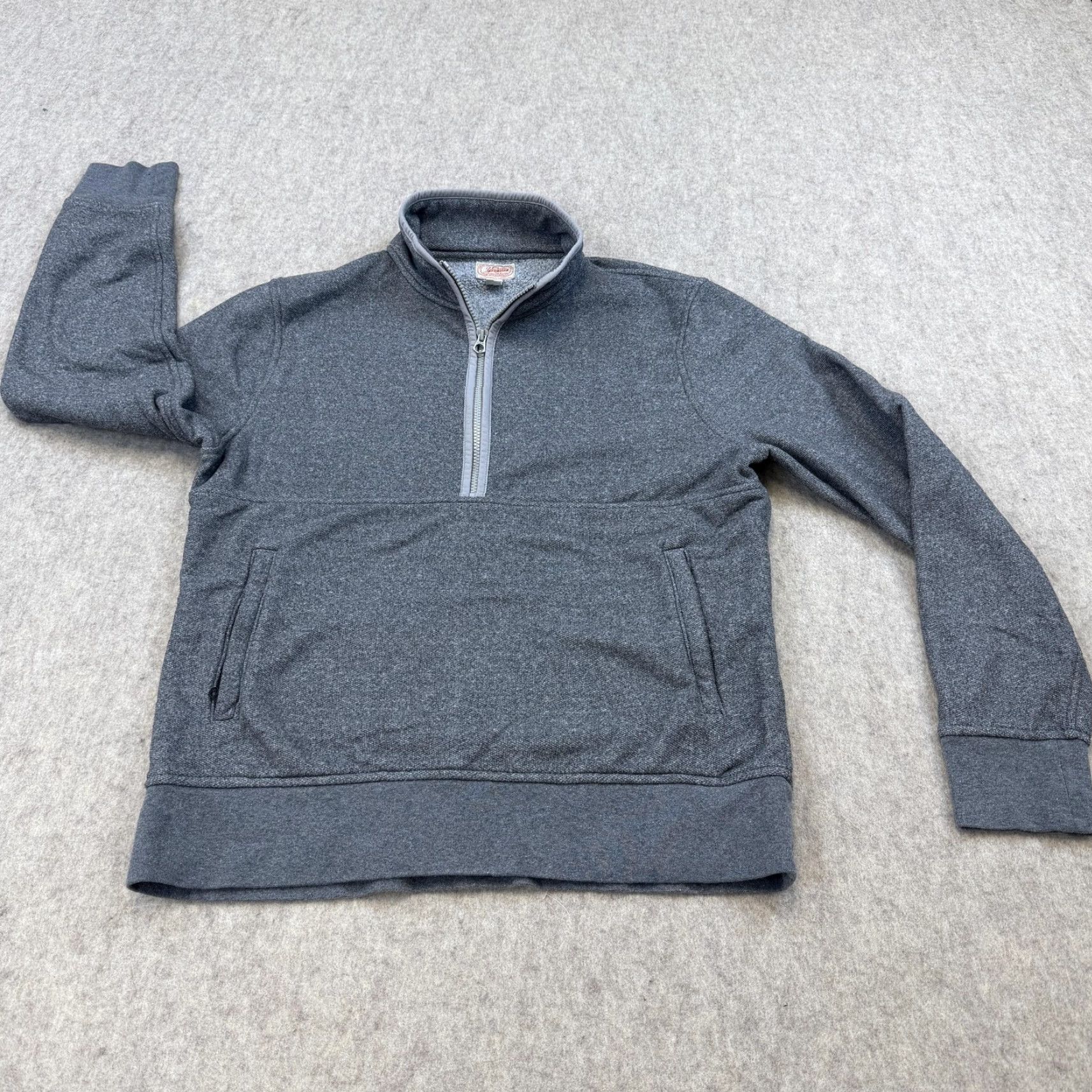 J.Crew J. Crew Sweater Mens M Gray Fleece Pullover 1/4 Zip Kangaroo Pocket Clothing Shirt? Size US M / EU 48-50 / 2 - 3 Thumbnail