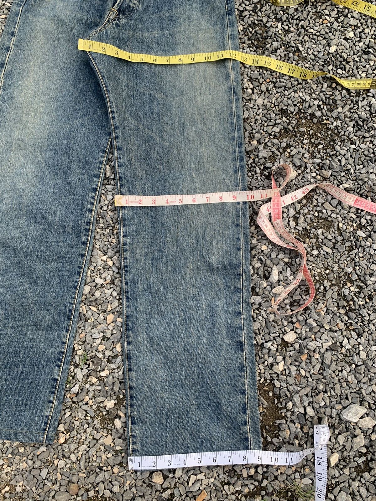 Kapital VINTAGE EDWIN 505X SELVEDGE BAGGY RUSTY DISTRESSED DENIM Size US 31 - 21 Thumbnail