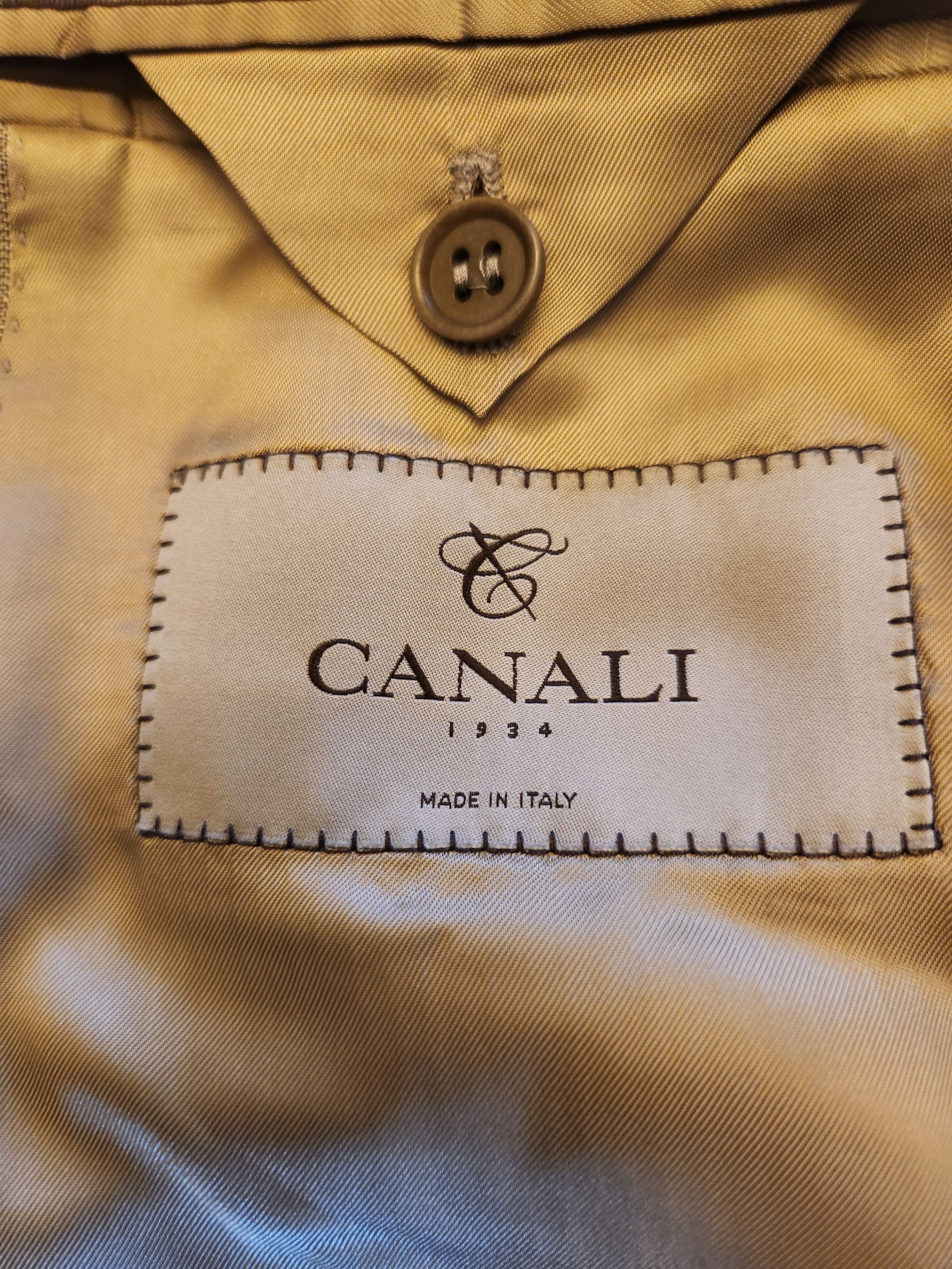 Canali Men's 100% Wool Gray Glen Plaid Blazer Size 44R - 5 Thumbnail
