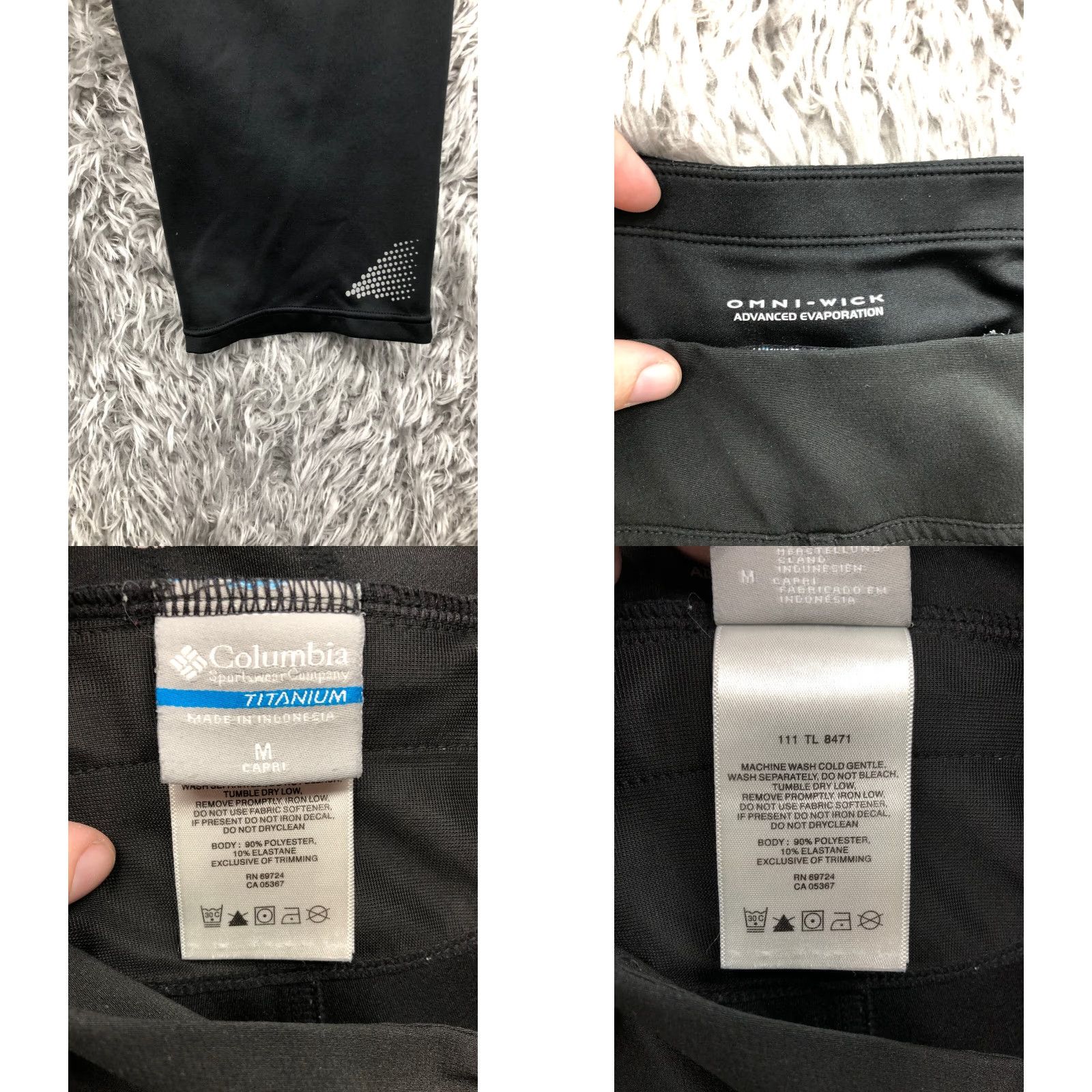 Vintage Columbia Titanium Omni-Wick Capri Womens Medium Black Pull On Athletic Capri Pants Regular Slim? Size ONE SIZE - 8 Thumbnail