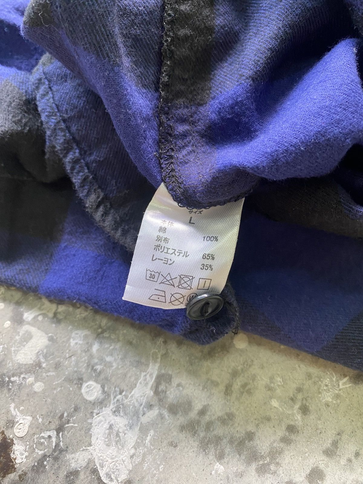 Number (N)ine Number Nine Blue Black Check Musical Flannel Shirt Size US L / EU 52-54 / 3 - 9 Thumbnail