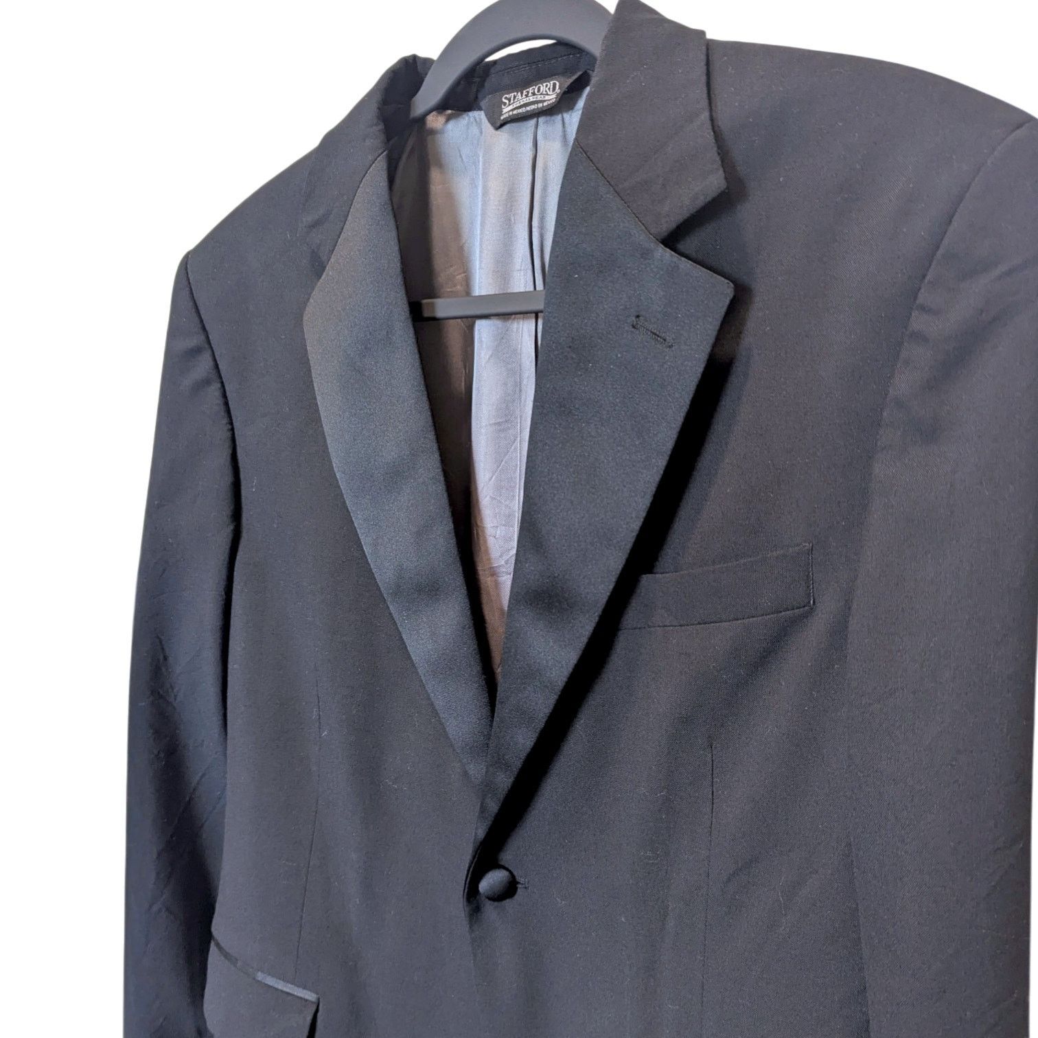 Stafford Stafford Pure Wool Woolmark Formal Wear Tuxedo 40R 34x30 Size 40R - 7 Thumbnail