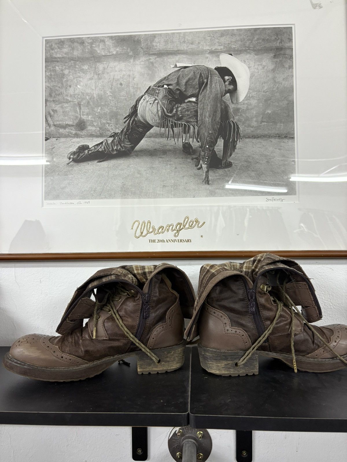 Alfredo Bannister Yosuke Dirk Bikkembergs style lace trough heel leather boots Size US 7.5 / EU 40-41 - 1 Thumbnail