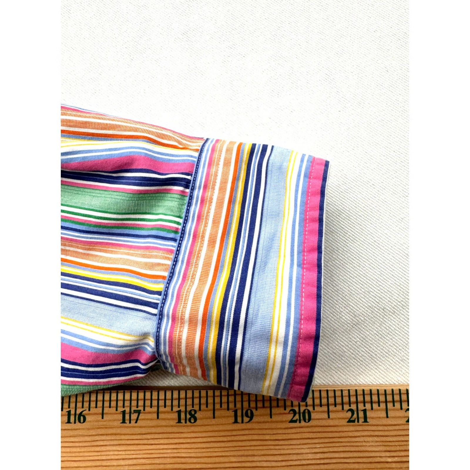 Ralph Lauren Ralph Lauren Yarmouth Long Sleeve Button-Up Mens Large Striped Shirt Cotton 2609 Size US XL / EU 56 / 4 - 8 Thumbnail