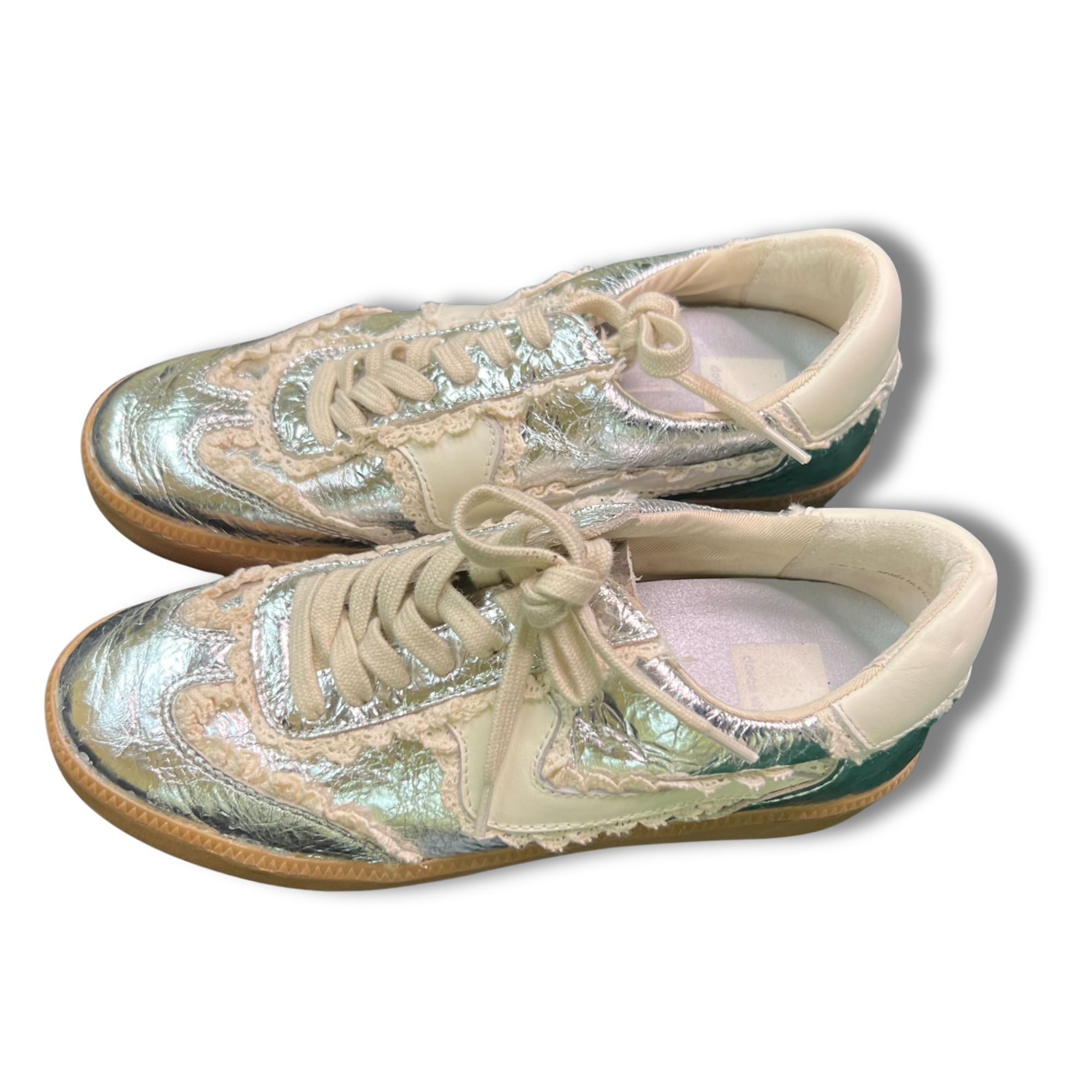 Dolce Vita Dolce Vita Womens Notice Lace-Up Sneakers Iridescent Metalli Size US 6.5 / IT 36.5 - 3 Thumbnail