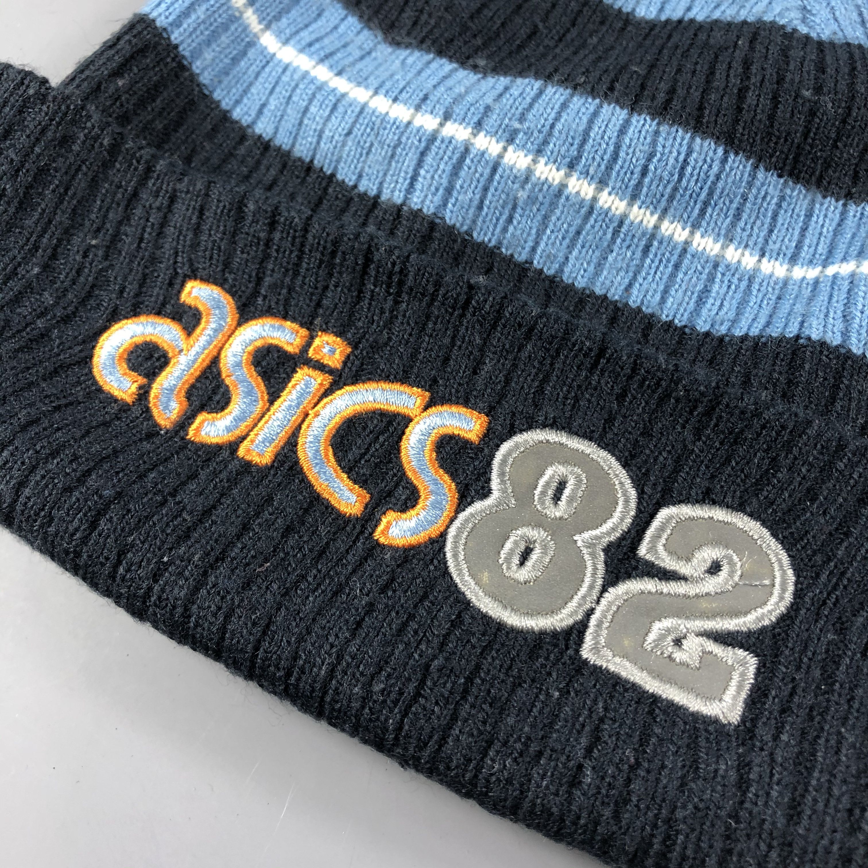 Asics × Vintage Asics Stripe Beanie Snow Hat Snow Cap -D1050 Size ONE SIZE - 5 Thumbnail