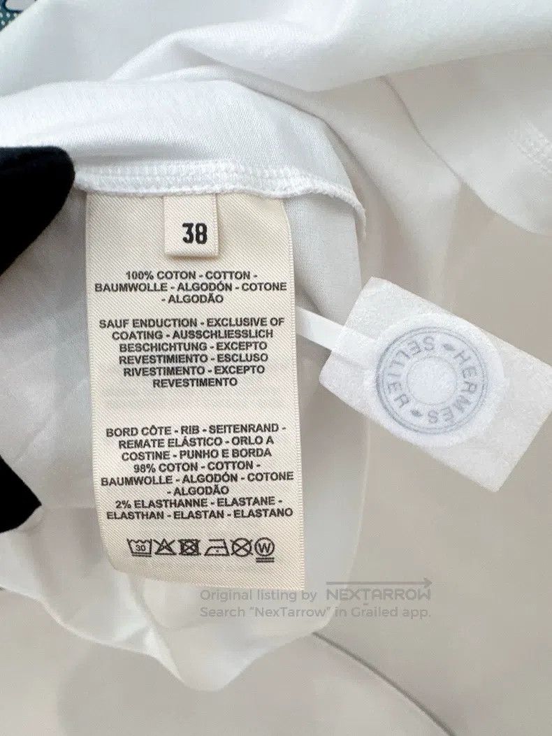 Hermes Hermes White patterned short-sleeved T-shirt Size XS / US 0-2 / IT 36-38 - 4 Thumbnail