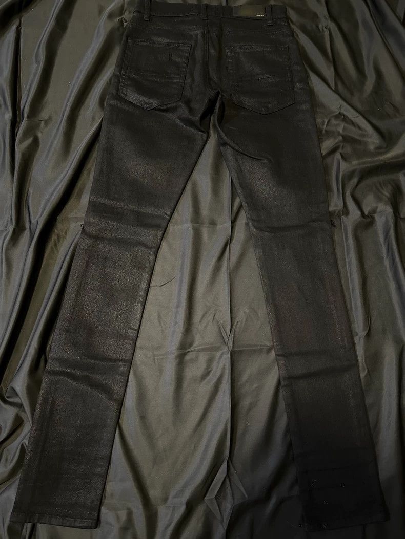 Amiri Amiri Knee-brushed waxed basic jeans -DMC-2508 Size US 29 - 5 Thumbnail