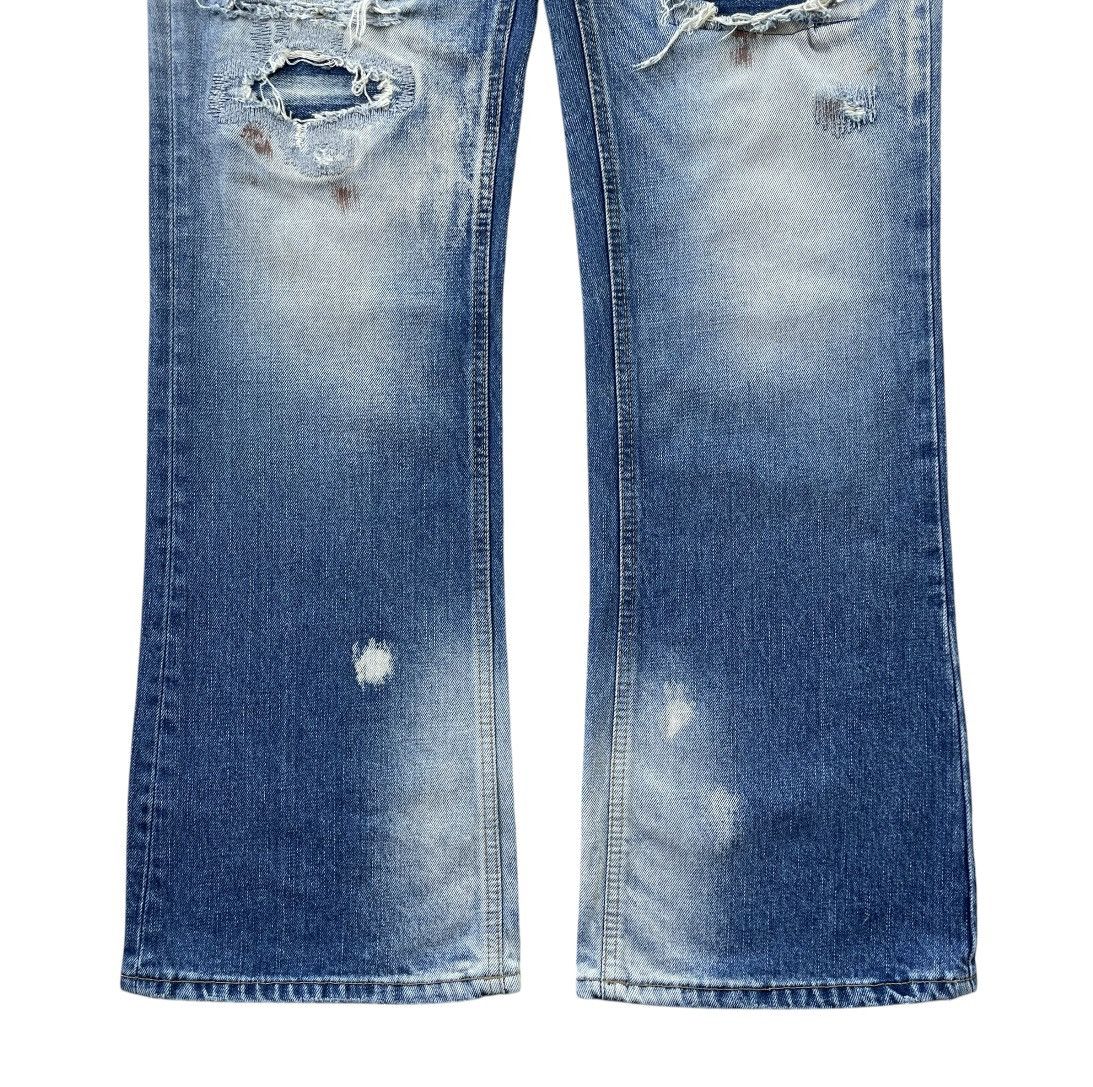 Who Decides War 2000s Rubbersoul - Flare Patchwork Distressed Jeans Size US 36 / EU 52 - 8 Thumbnail