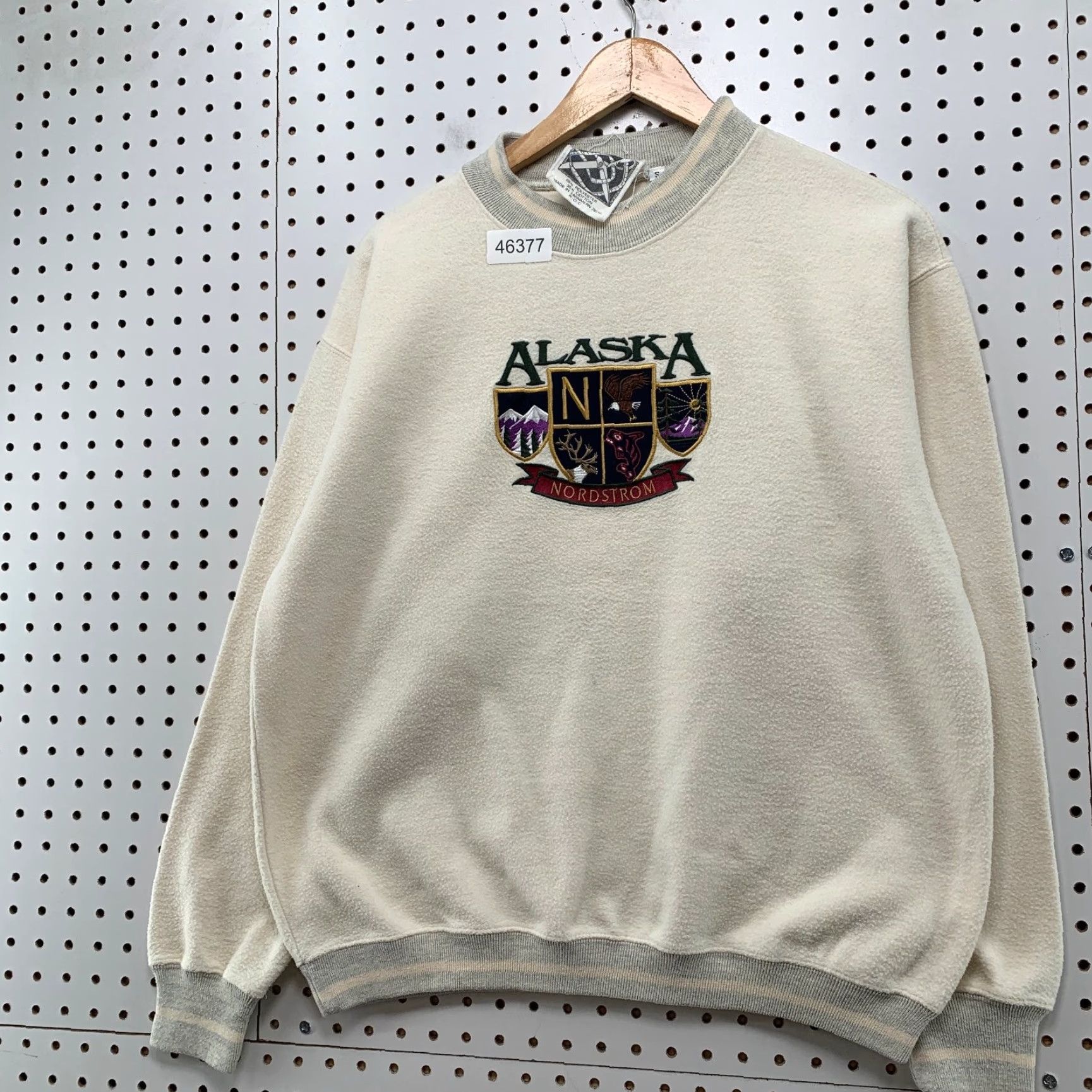 Nordstrom VINTAGE Miller Works Sweatshirt Mens S Beige Reverse Fleece 90s 80s Alaska Nordstrom Beige Skiing Winter Pullover Crew Neck Long Sleeve 90s RARE Mens Size US S / EU 44-46 / 1 - 4 Thumbnail