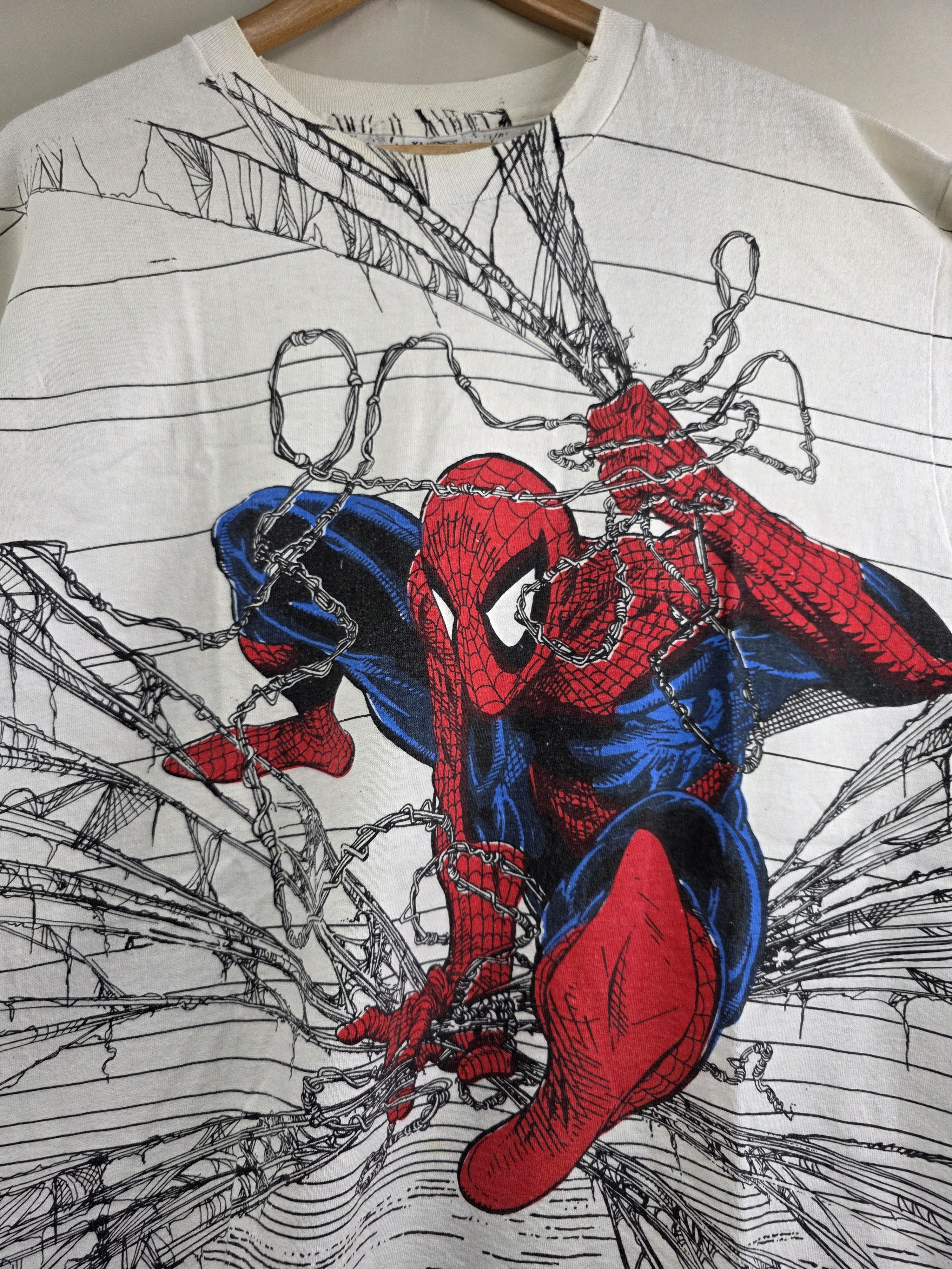 Vintage 1992 Marvel Comics Spiderman Megaprint 90s XL 23.5" 30.5" Size US XL / EU 56 / 4 - 5 Thumbnail