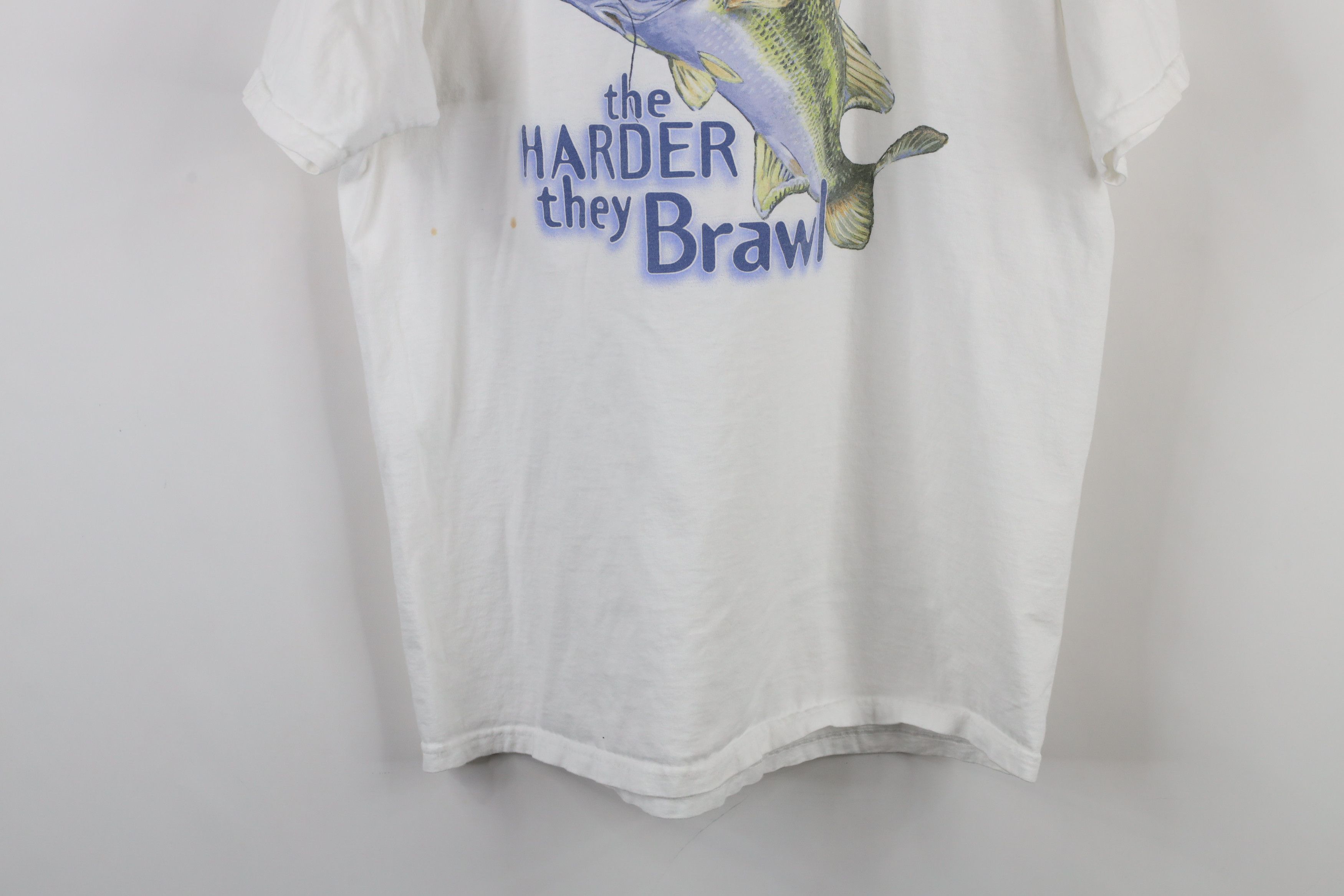 Columbia × Vintage Vintage 90s Columbia Spell Bass Fishing T-Shirt White Cotton Size US L / EU 52-54 / 3 - 12 Thumbnail