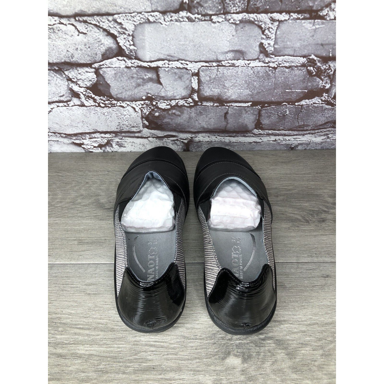 Other Naot Prescott Black Leather Grey Synthetic Comfort Casual Cl Size US 6 / IT 36 - 5 Thumbnail