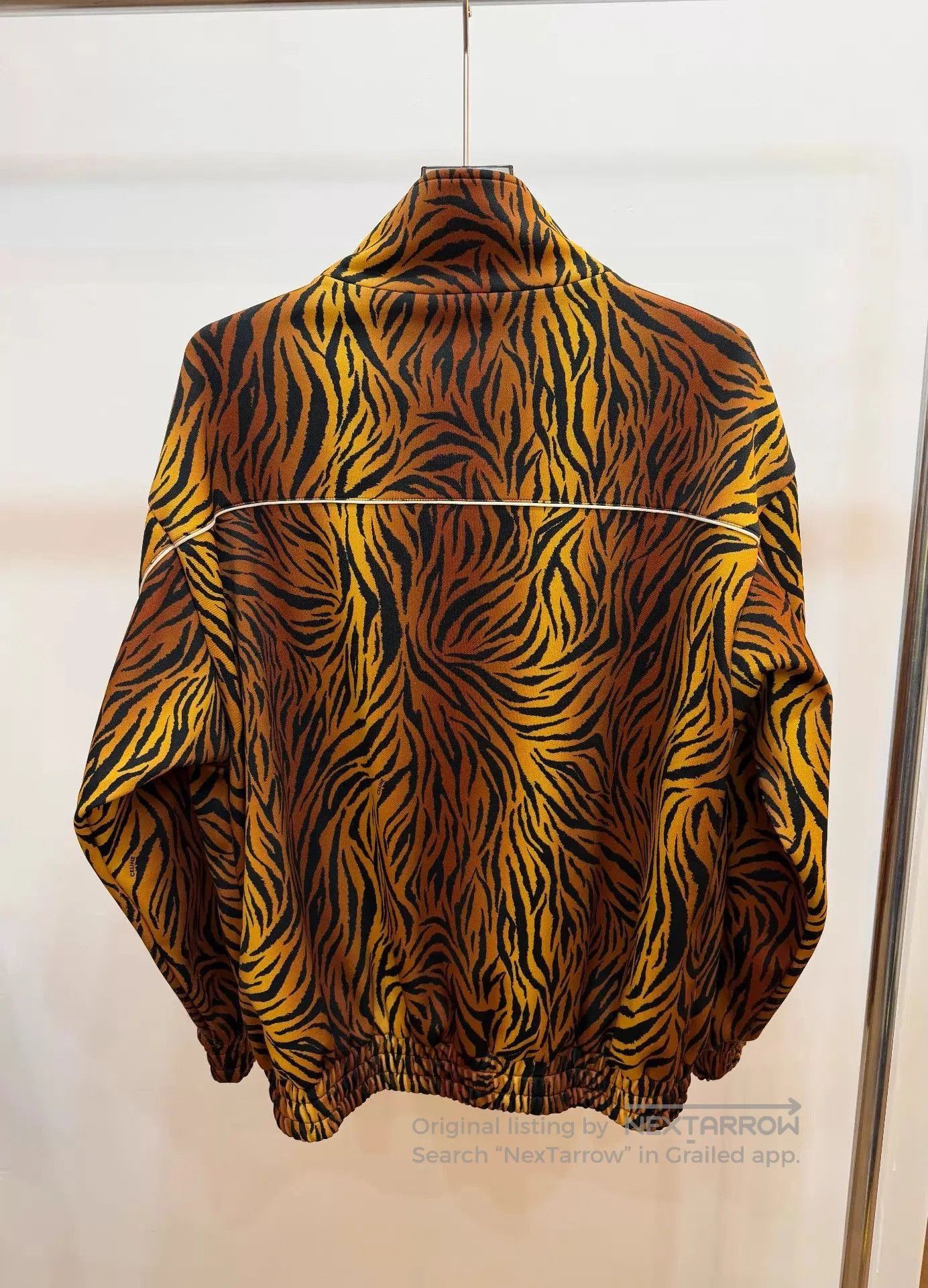 Celine Tiger Print Zip-Up Light Jacket. Size US L / EU 52-54 / 3 - 2 Thumbnail