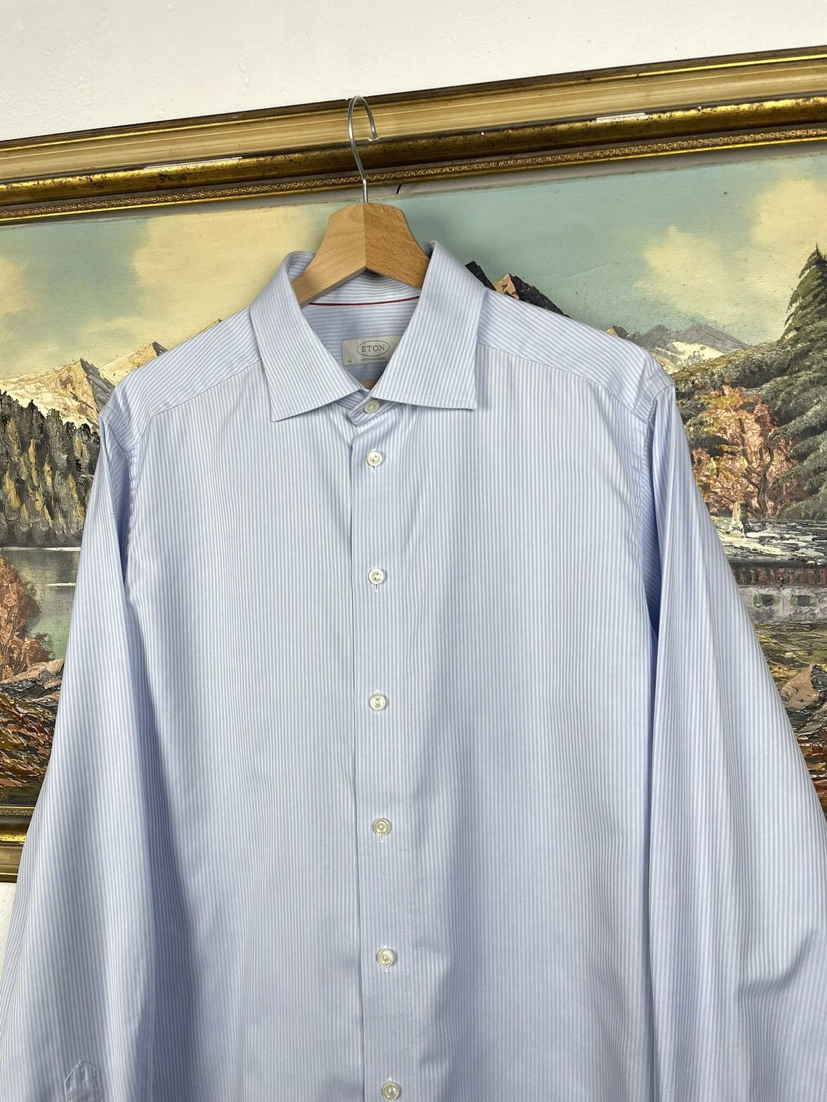 Eton Eton Blue Button Ups Shirt Old Money Luxury Designer Premium Size US XL / EU 56 / 4 - 5 Thumbnail