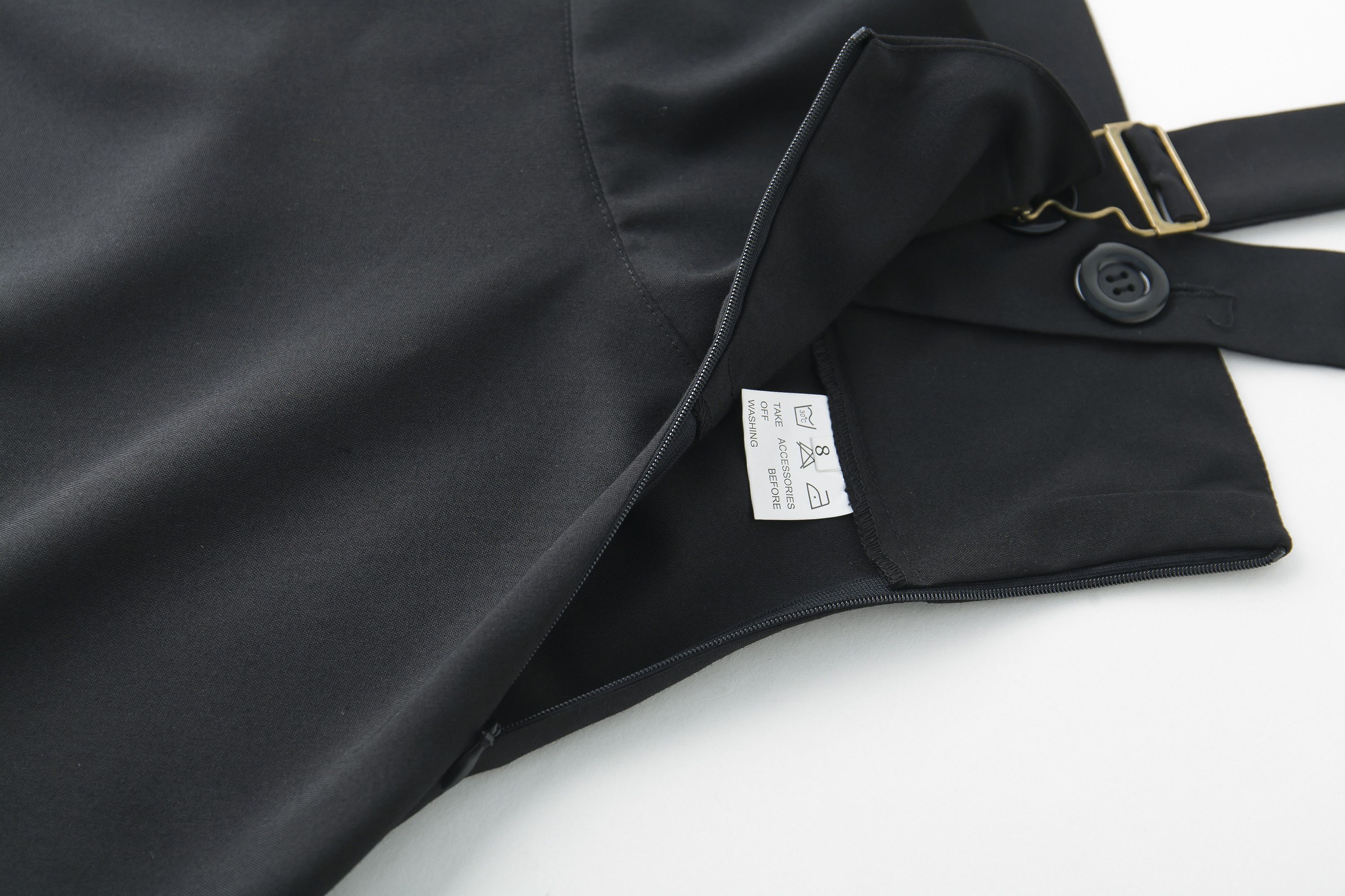 Other Umbrella Skirts Vintage Black Retro Adjustable Length Size 34" / US 12 / IT 48 - 5 Thumbnail