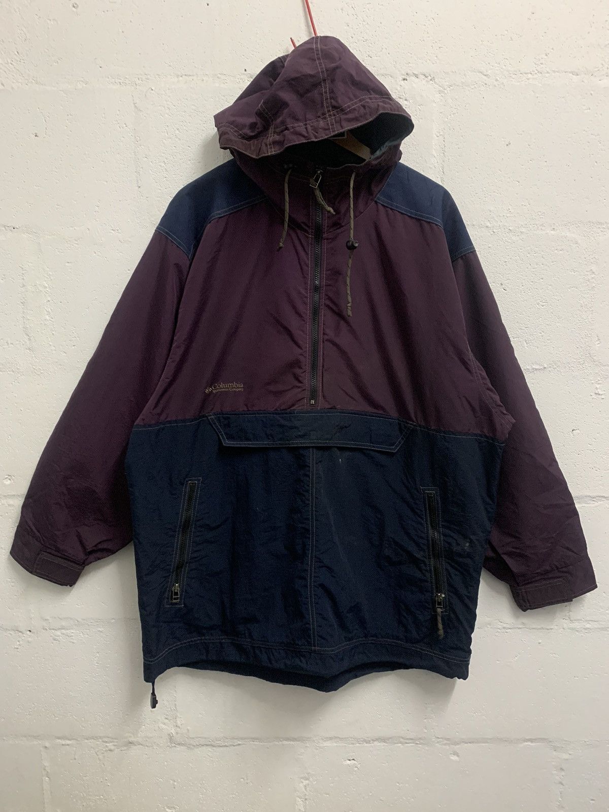 Vintage 90's Columbia Pullover Hoodie Jacket