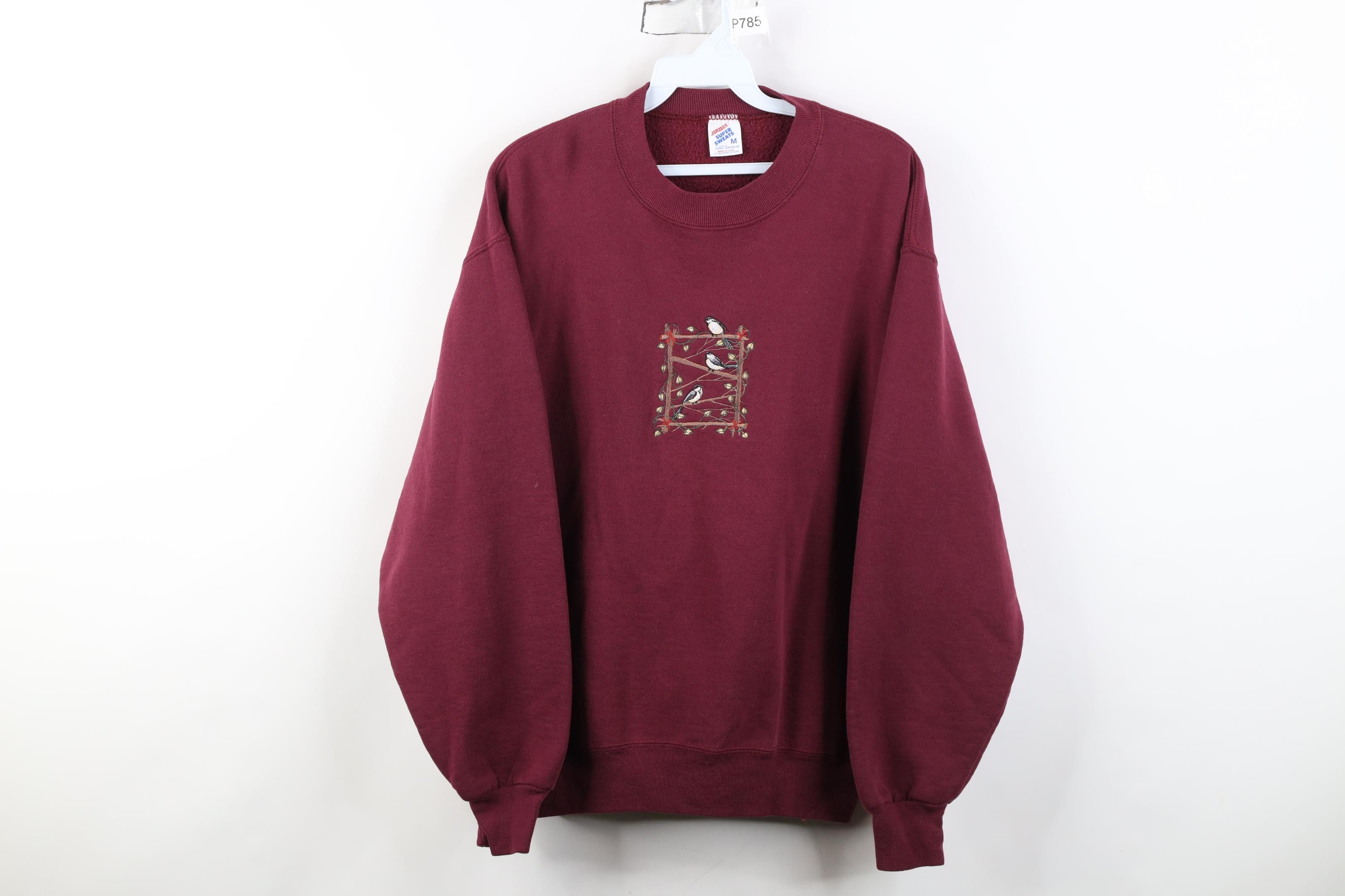 Vintage Vintage 90s Streetwear Bird Leaf Crewneck Sweatshirt USA Size M / US 6-8 / IT 42-44 - 1 Thumbnail