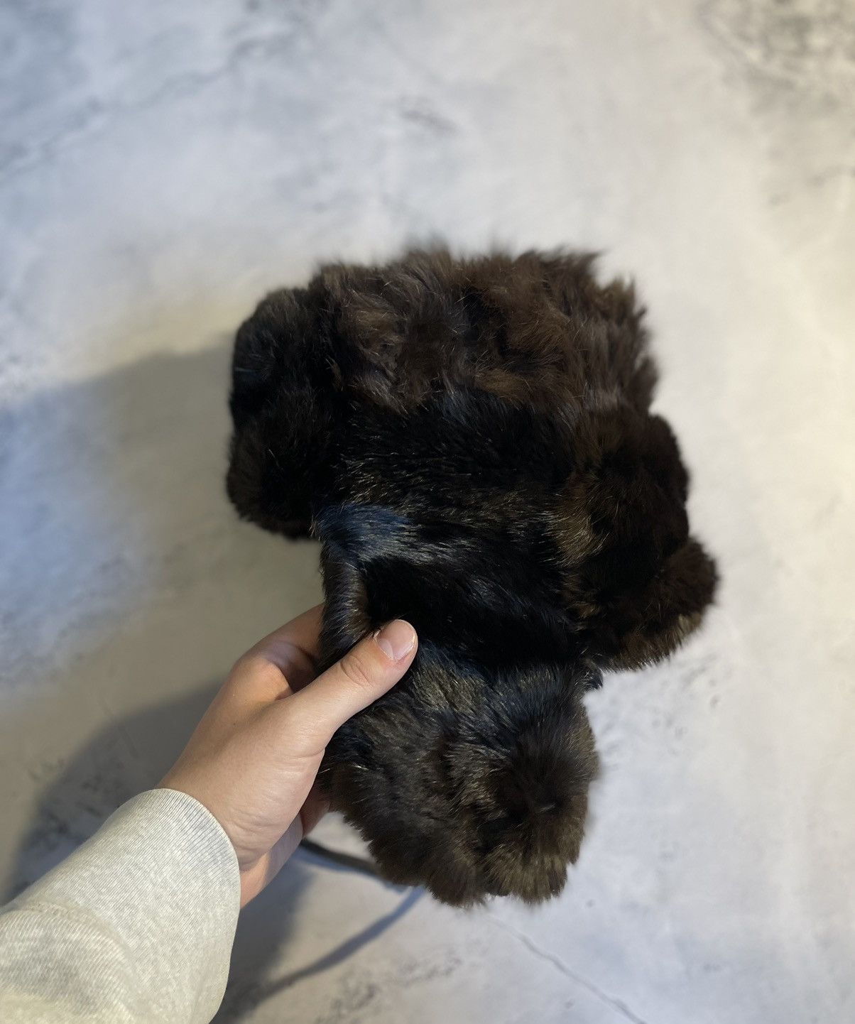 Japanese Brand Ushanka Trapper Hat Furry Mohair Fuzzy Fur Hat Size ONE SIZE - 2 Thumbnail