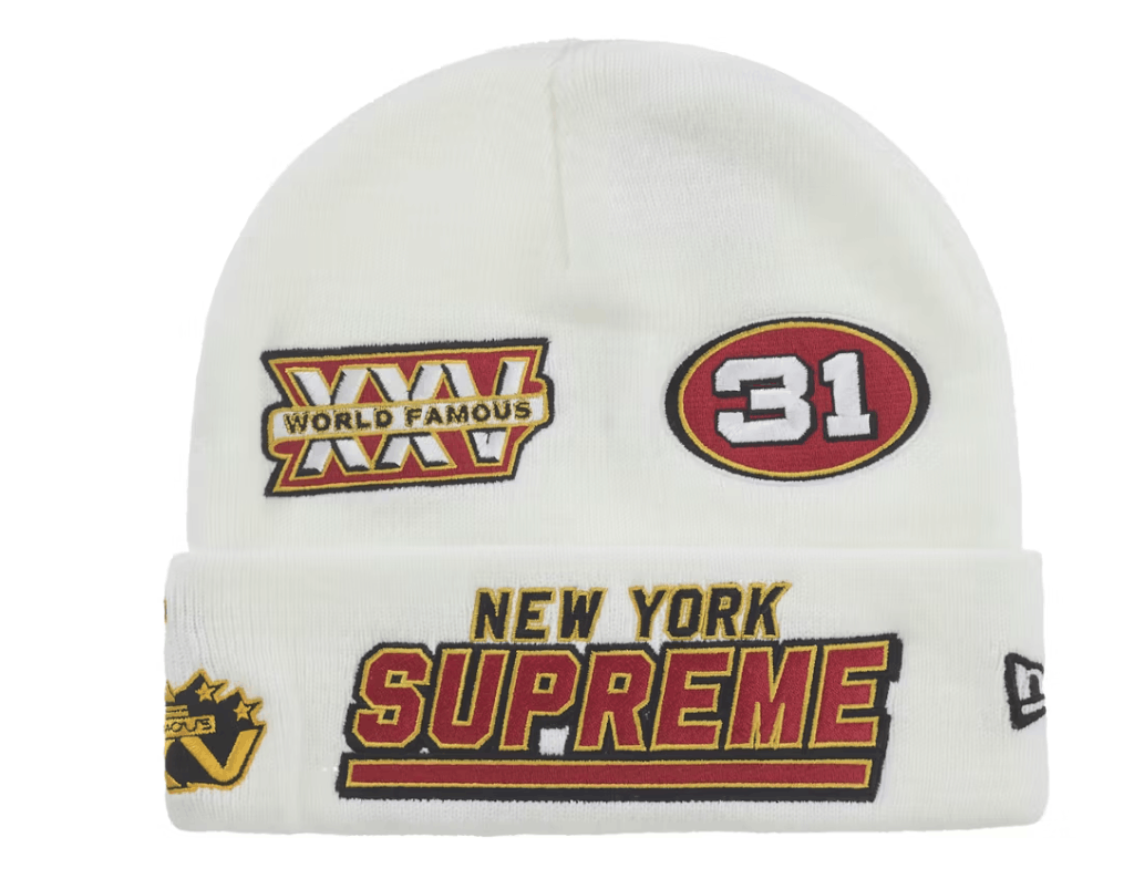 帽子 Supreme New Era Outline Beanie / White supreme outline beanie Supreme New Era Outline Beanie White - FW25