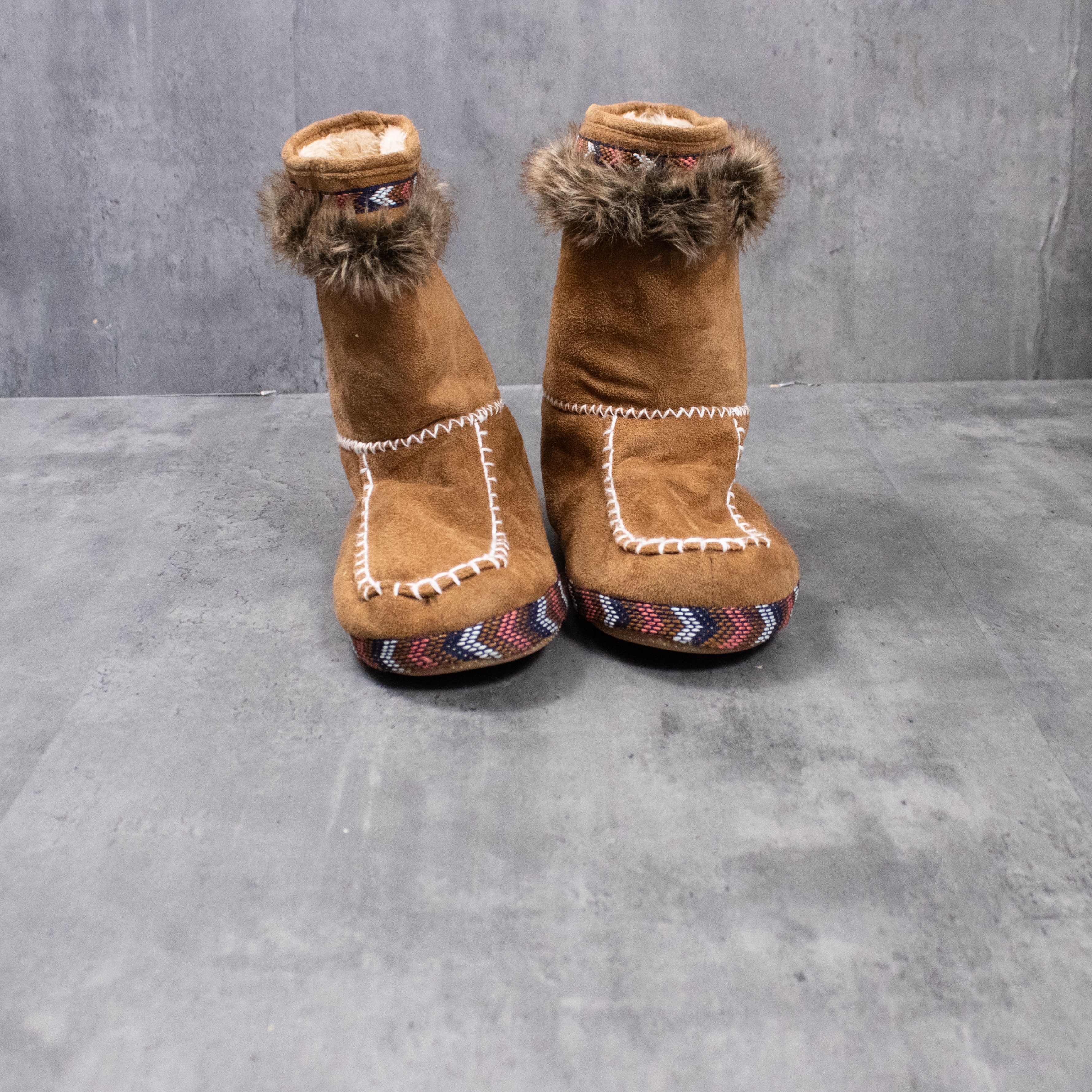 Japanese Brand Ardies Brown Mink Faux Fur Brown Boot's Size US 5 / EU 37 - 3 Thumbnail