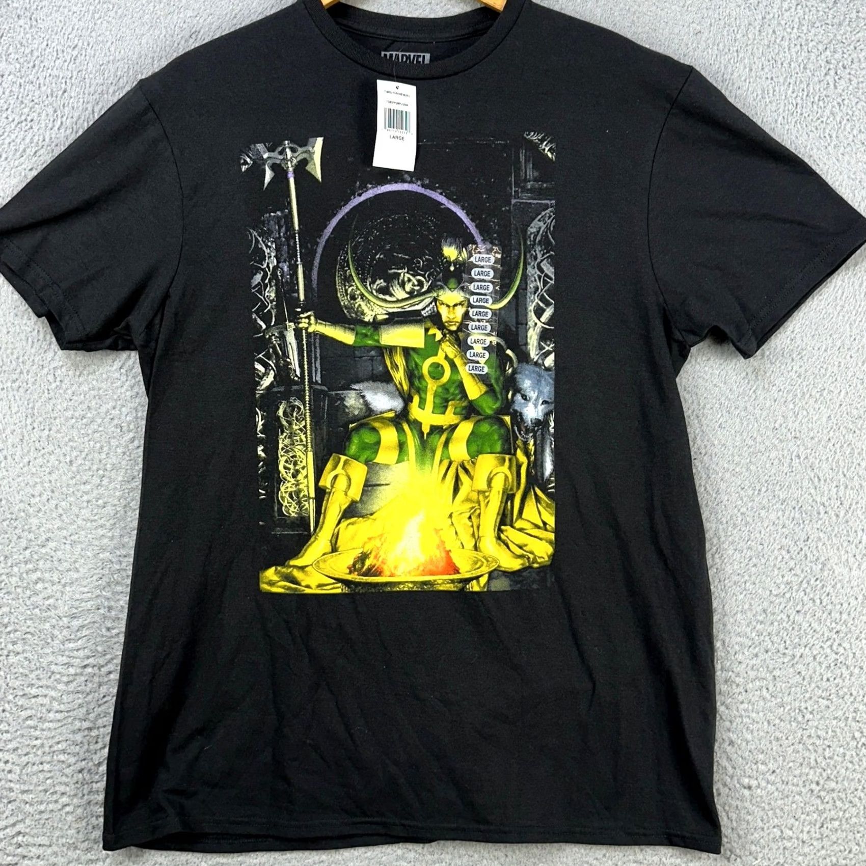 Vintage Marvel Mens Black Graphic Print T-Shirt Large Short Sleeve NEW Size US L / EU 52-54 / 3 - 2 Thumbnail