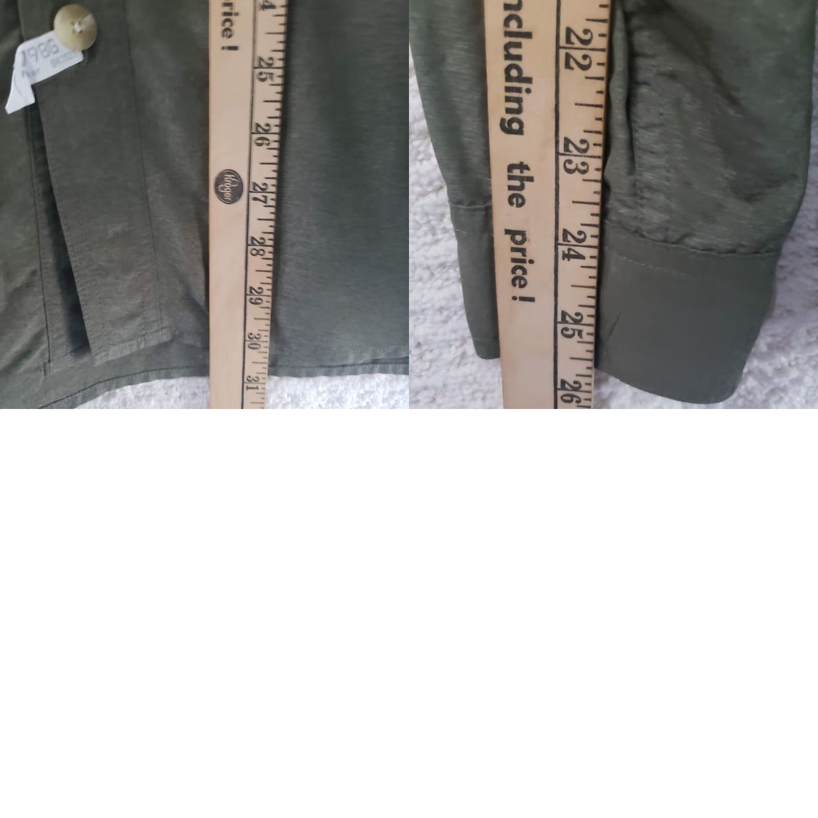 ExOfficio VINTAGE Exofficio Shirt Mens L Green Nylon Polyester Button-Up Long Sleeve Size US L / EU 52-54 / 3 - 10 Thumbnail