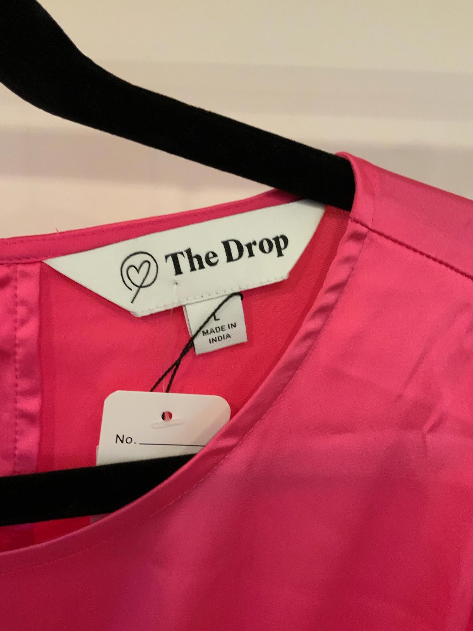 Designer Vibrant Pink Midi Dress by The Drop Size L / US 10 / IT 46 - 3 Thumbnail