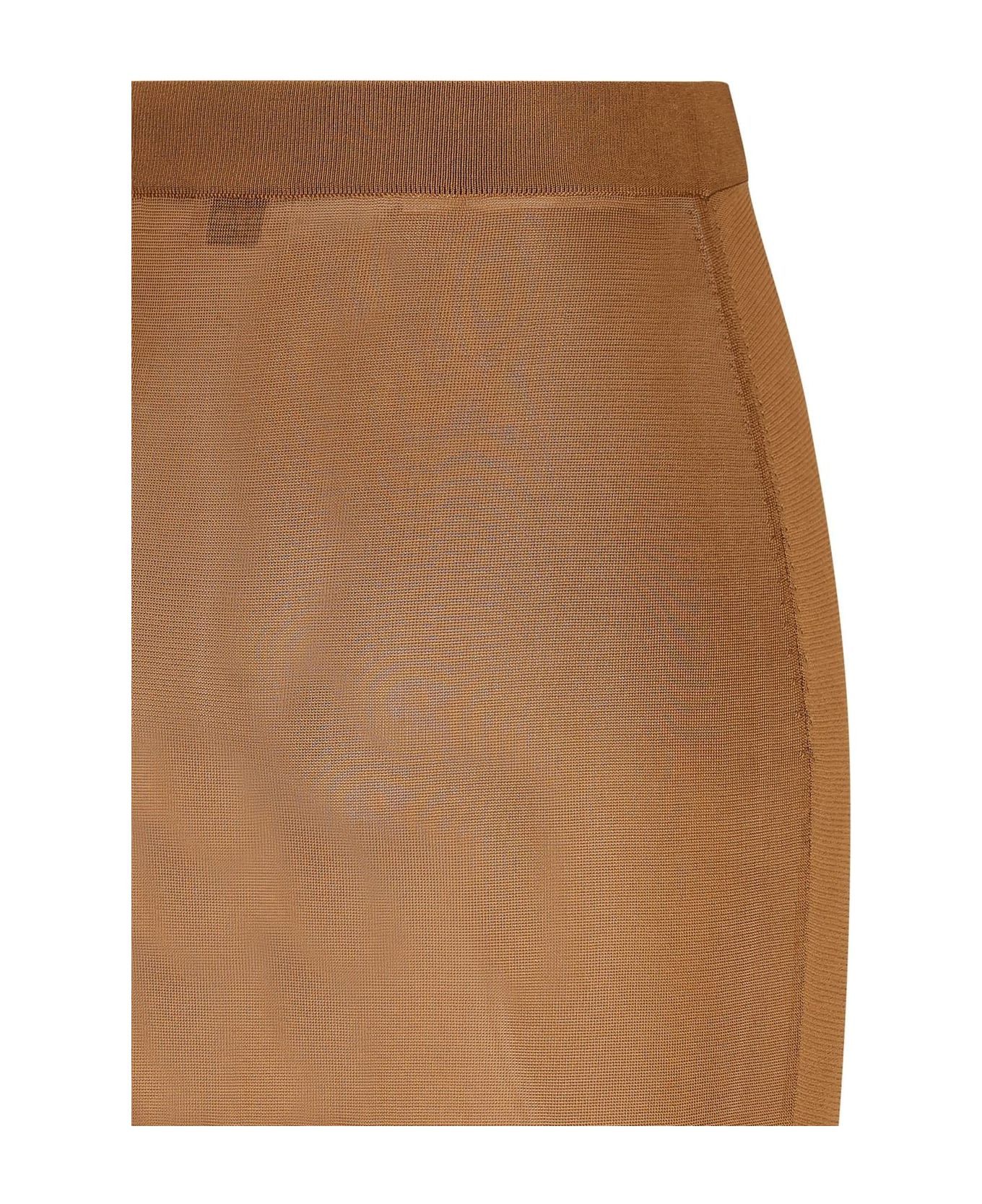 Saint Laurent Paris o1bcso1str0426 High Waist Pencil Skirt in Dark Beige Size 28" / US 6 / IT 42 - 3 Thumbnail