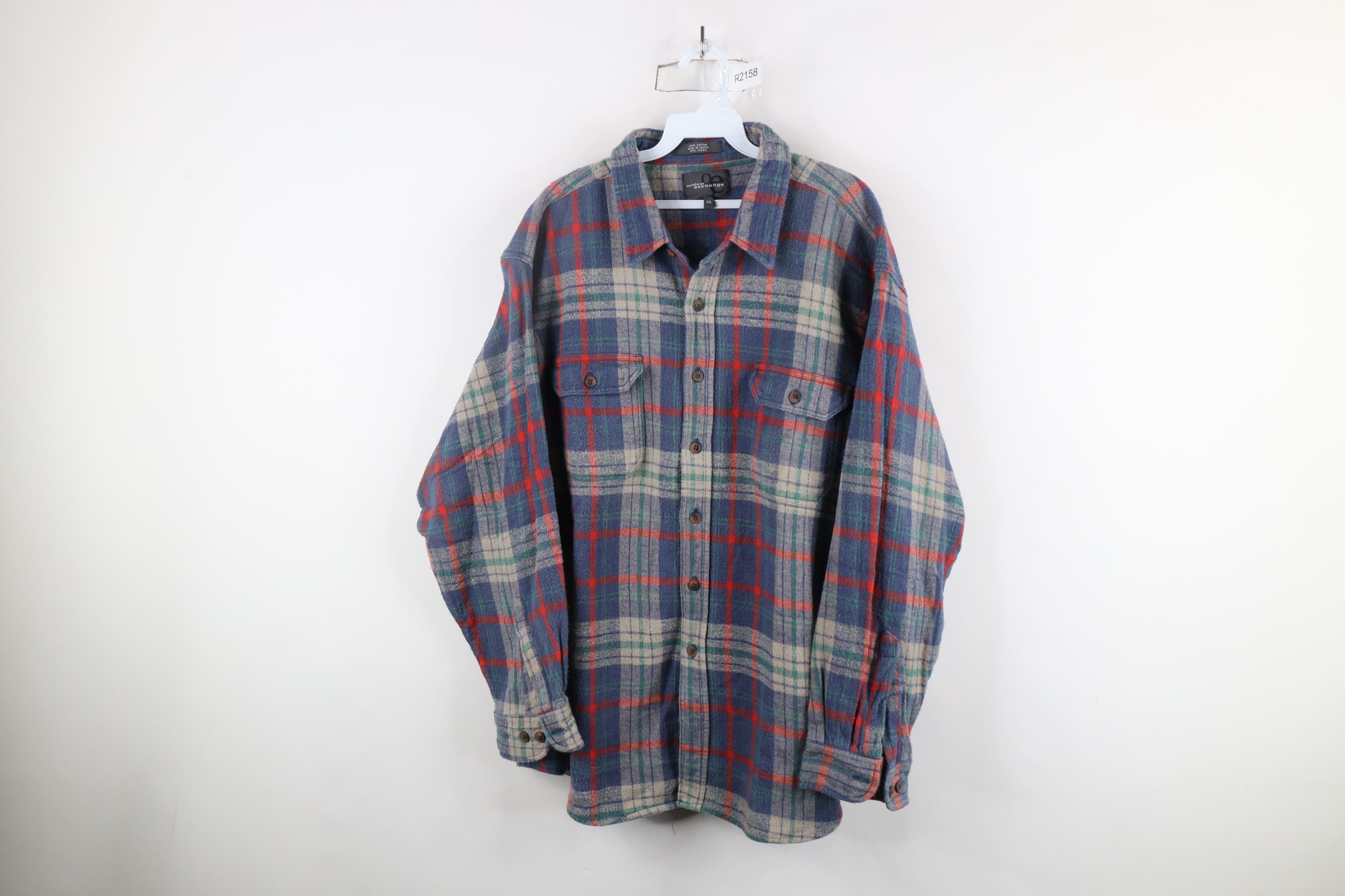 Vintage Vintage 90s Streetwear Heavyweight Flannel Button Shirt Size US XXL / EU 58 / 5 - 1 Thumbnail