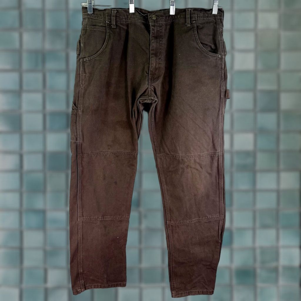 Vintage VINTAGE Key Mens Carpenter Pants Size 38 Brown Canvas Workwear Casual Straight Fit Size US 38 / EU 54 - 1 Thumbnail
