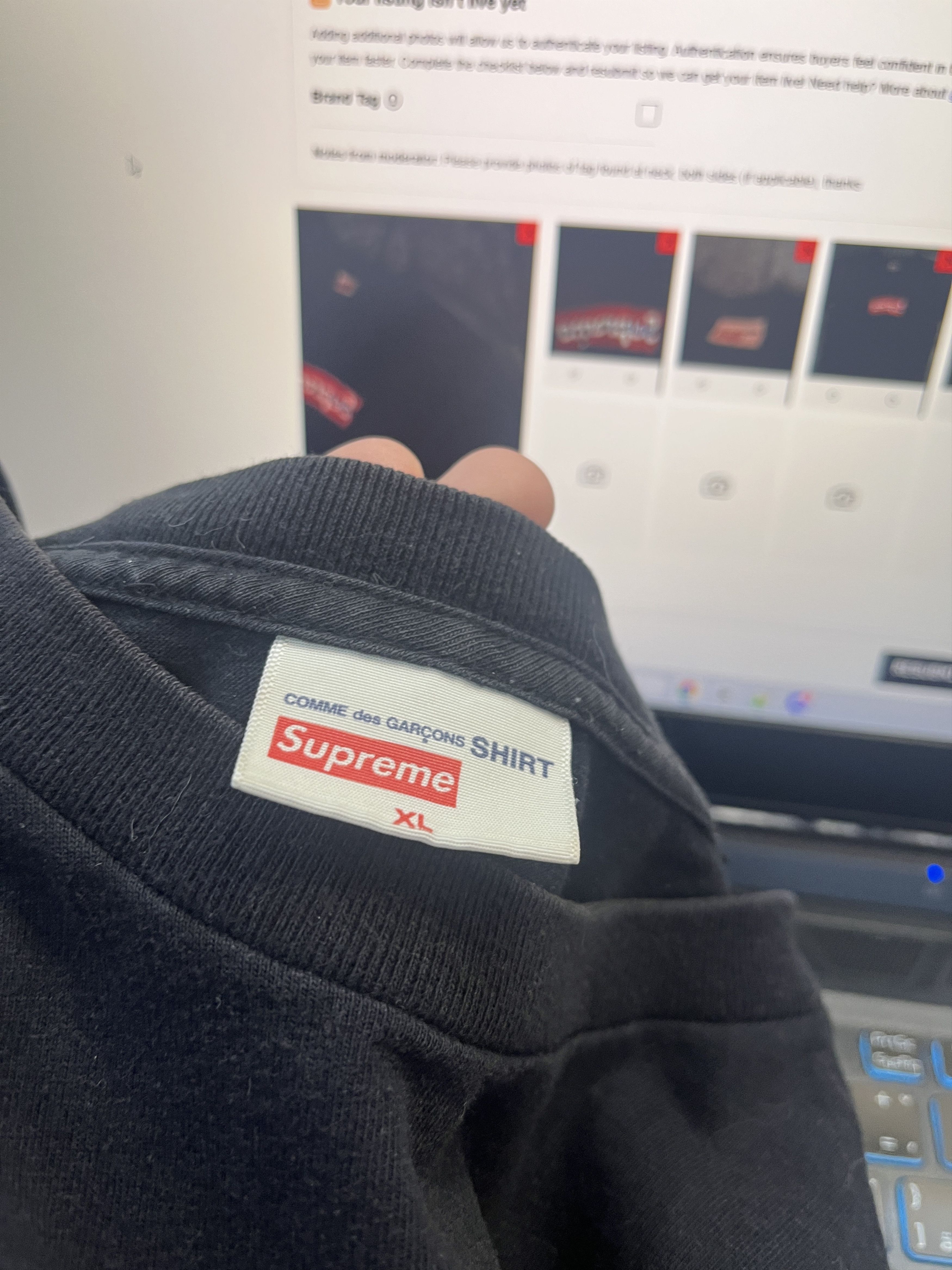Supreme Supreme x CDG Box Logo Tee Black Size US XL / EU 56 / 4 - 6 Thumbnail