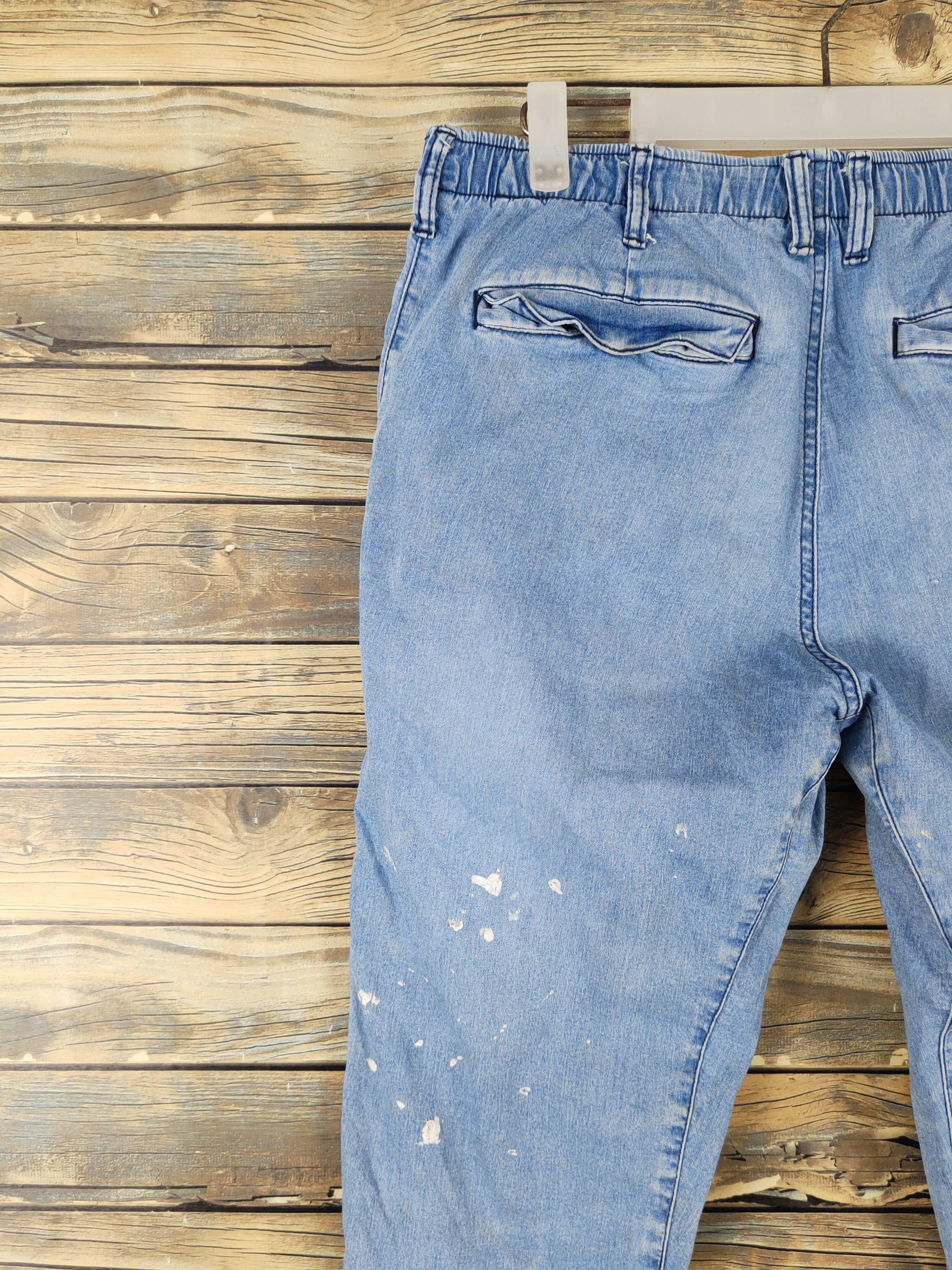 Japanese Brand FieldCore Blue Distressed Ripped cargo Jeans #W1965 Size US 32 / EU 48 - 8 Thumbnail