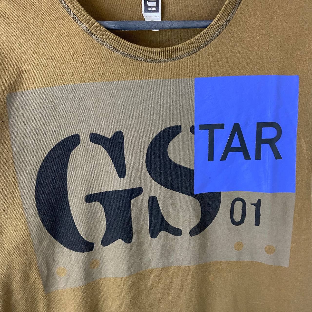 G-Star G-Star Raw Big Logo Vintage T-Shirt Brown Size US M / EU 48-50 / 2 - 3 Thumbnail