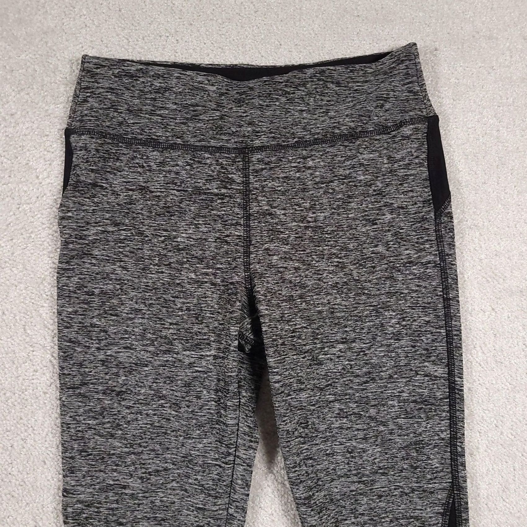 Vintage Fitz + Eddi Leggings Womens Small Gray Black High Waist Stretch Activewear Yoga Capris Size 28" / US 6 / IT 42 - 3 Thumbnail
