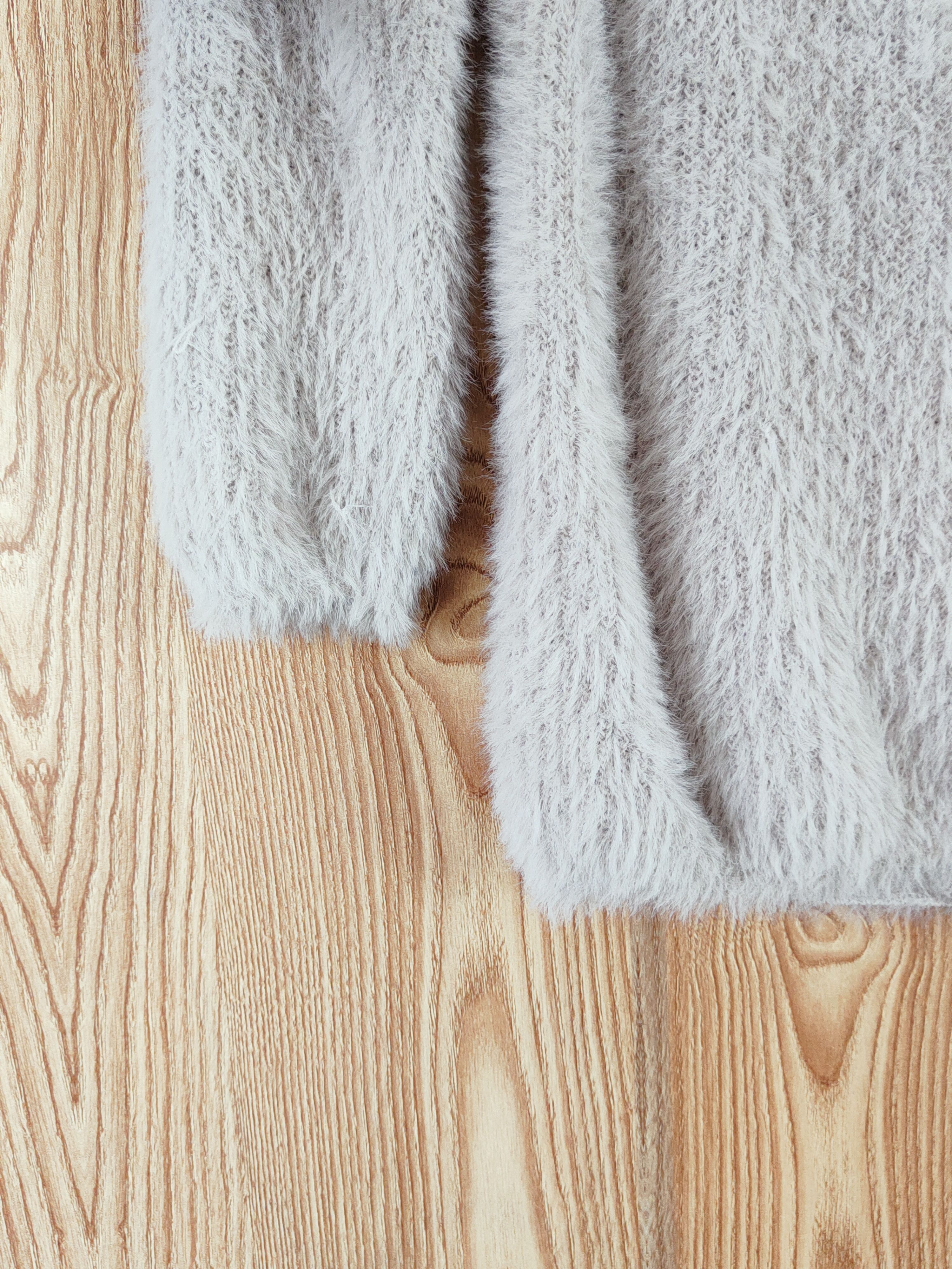 GU × Vintage GU Gray Fur Mohair Knitwear Sweatshirts #W567 Size S / US 4 / IT 40 - 4 Thumbnail