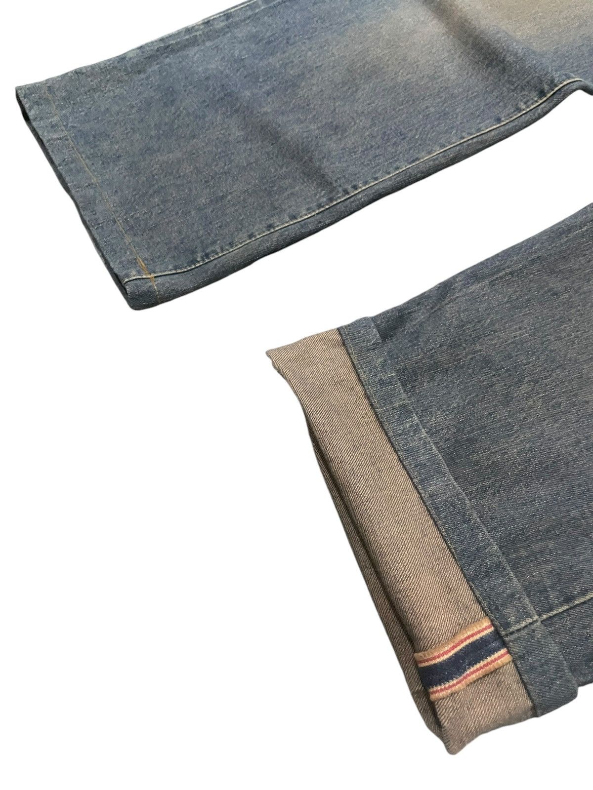 Hysteric Glamour × Japanese Brand × Wrangler Vintage Wrangler Blue Bell Mud Wash Selvedge Loose Jeans Size US 34 / EU 50 - 6 Thumbnail