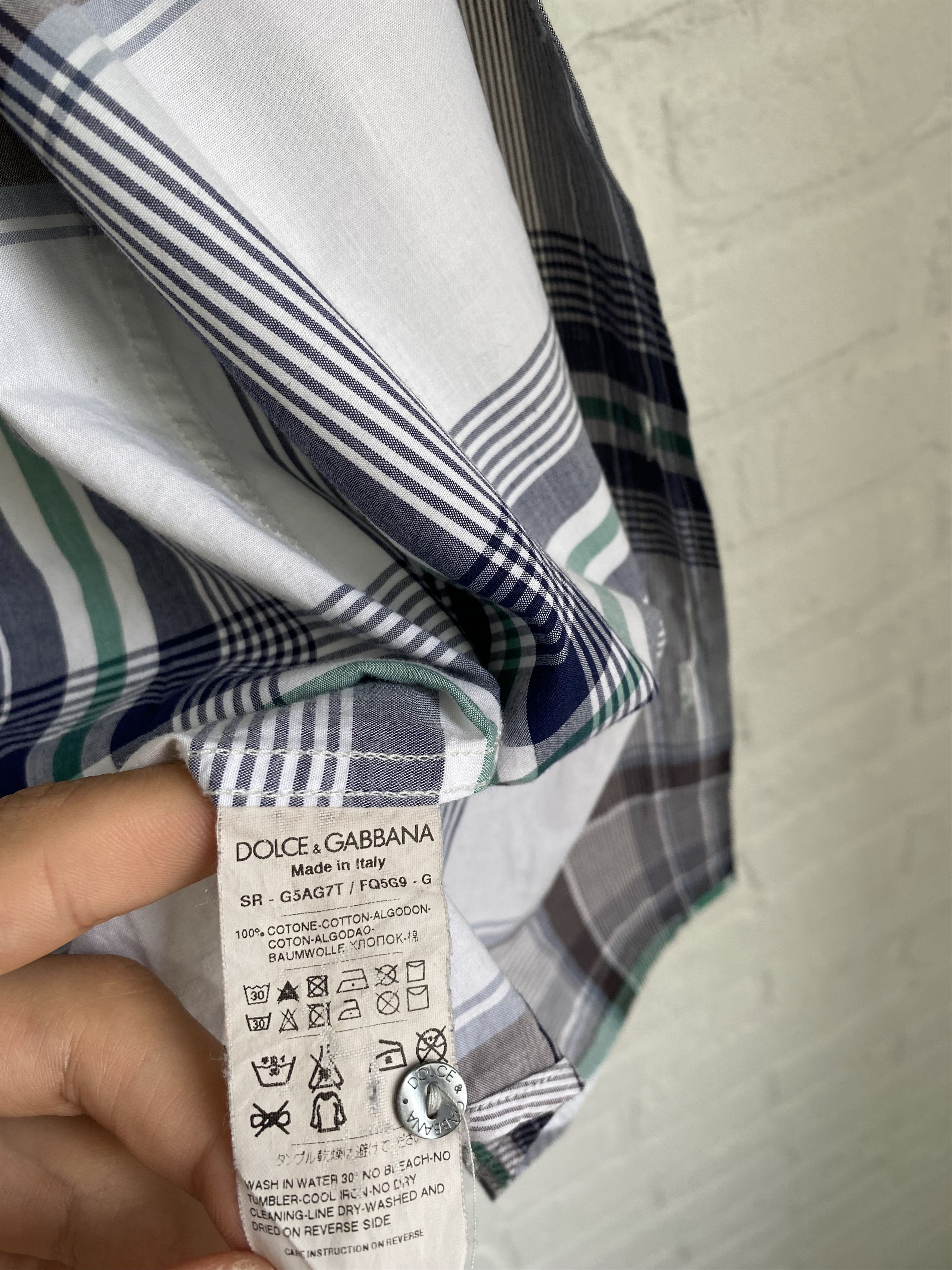 Dolce & Gabbana Dolce & Gabbana checkered shirt Size US M / EU 48-50 / 2 - 3 Thumbnail