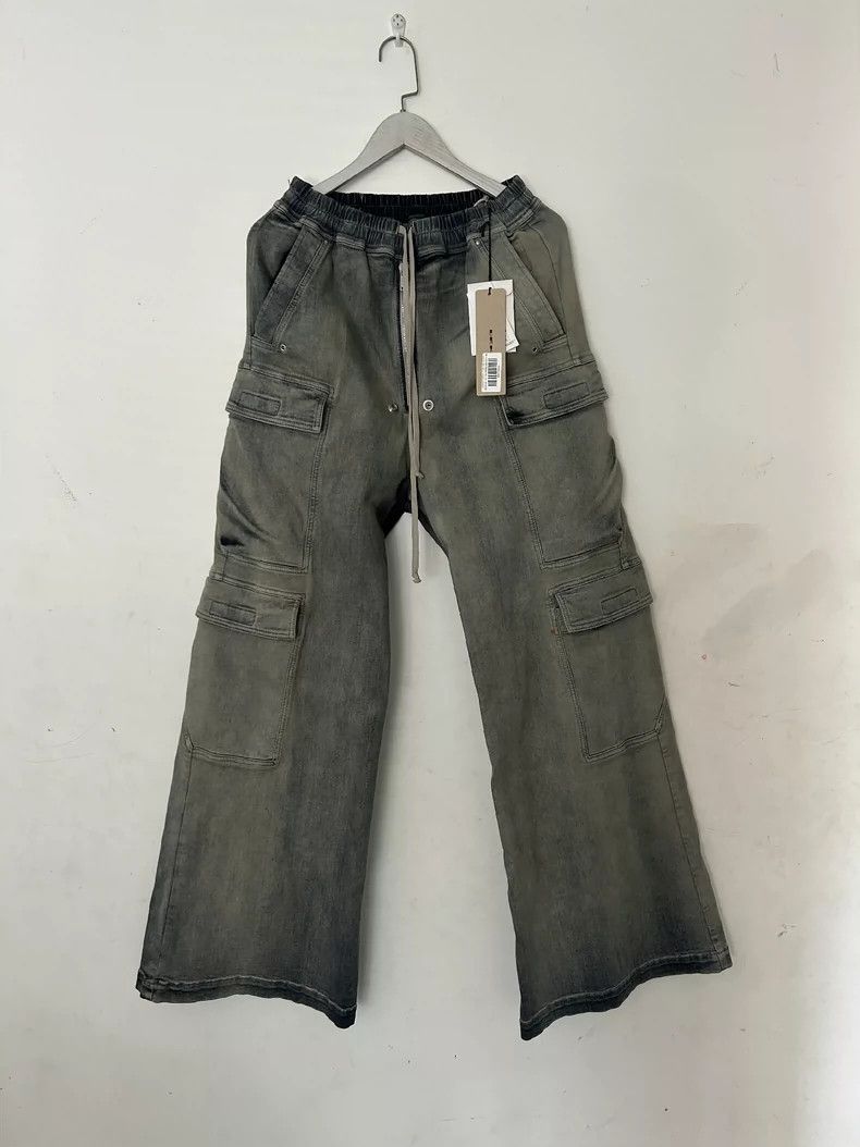 Rick Owens Rick Owens Drkshdw Cargo Wide Leg Pants Size US 26 / EU 42 - 1 Thumbnail