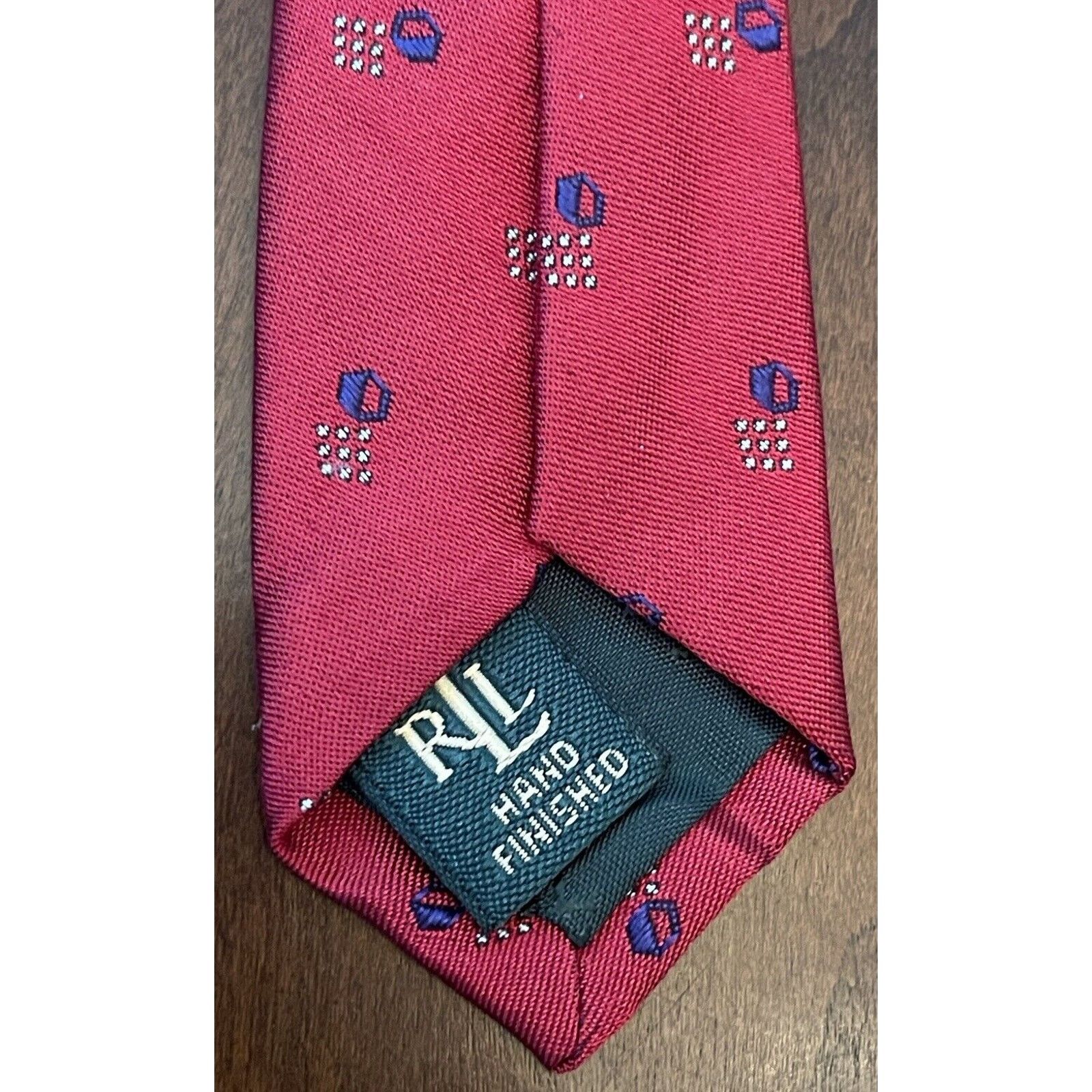 Lauren Ralph Lauren Lauren Ralph Lauren Green Label Red Blue Hand Made 100% Silk Size ONE SIZE - 7 Thumbnail