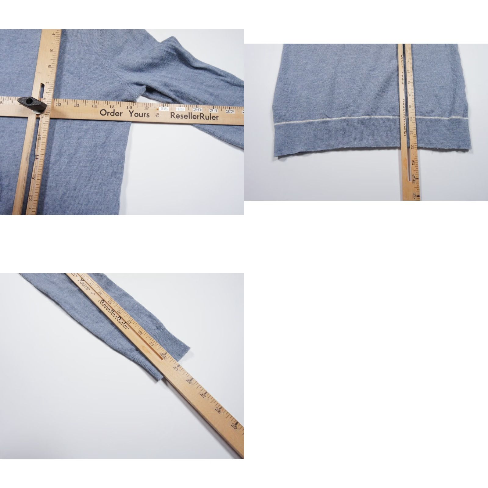 Club Monaco VINTAGE Club Monaco Men's Sweater Pullover Knit Long Sleeve V-Neck Wool Casual & Dressy Small Blue Size US S / EU 44-46 / 1 - 8 Thumbnail
