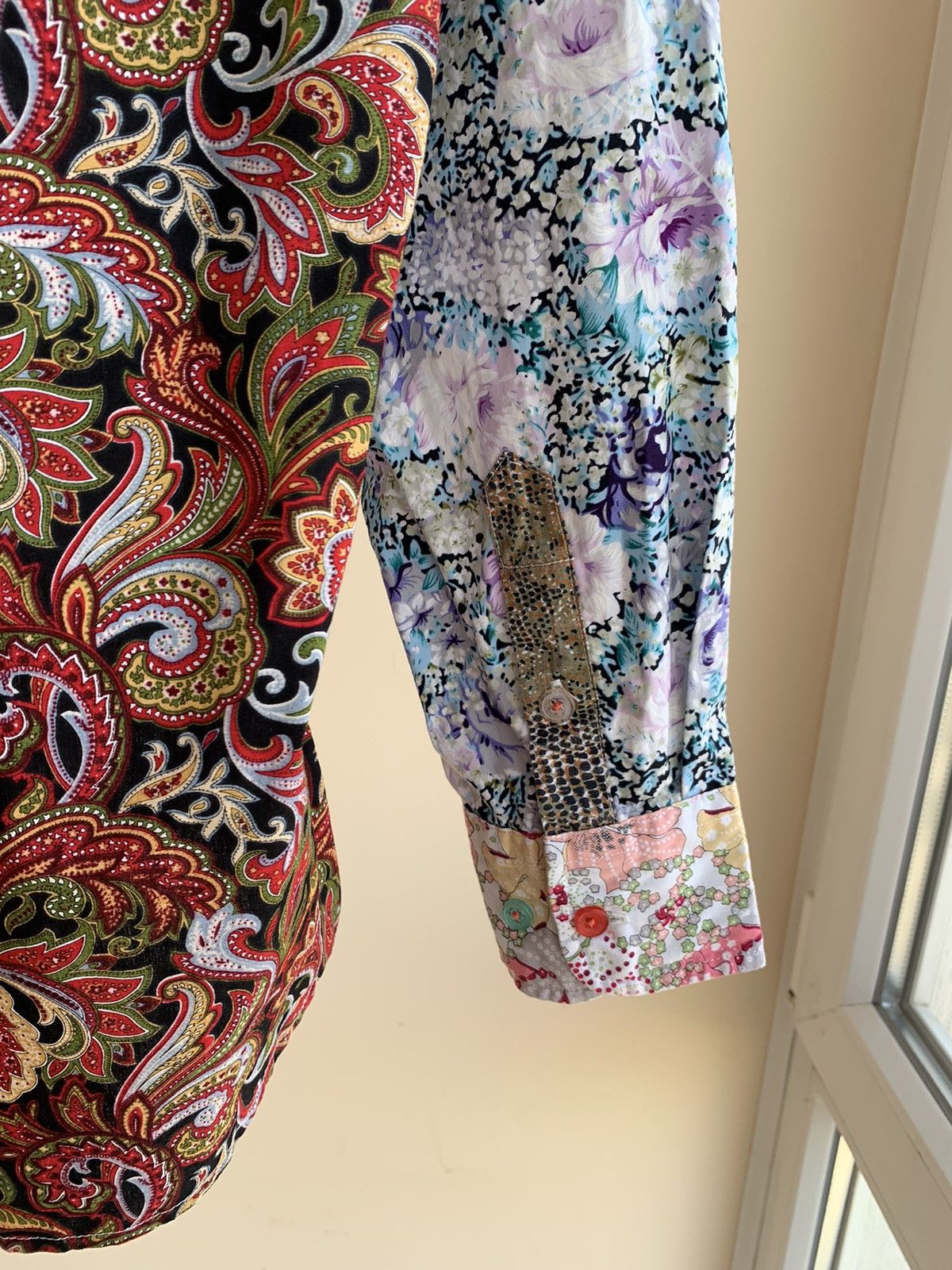Japanese Brand Foul Fashion Ugly Patchwork Crazy Print Button Up L/S Shirt Size US L / EU 52-54 / 3 - 10 Thumbnail