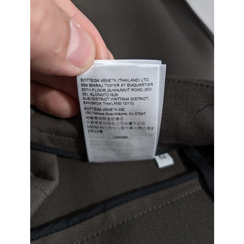 Bottega Veneta o1rshd1 Compact Wool Trousers in Olive Size US 36 / EU 52 - 21 Thumbnail