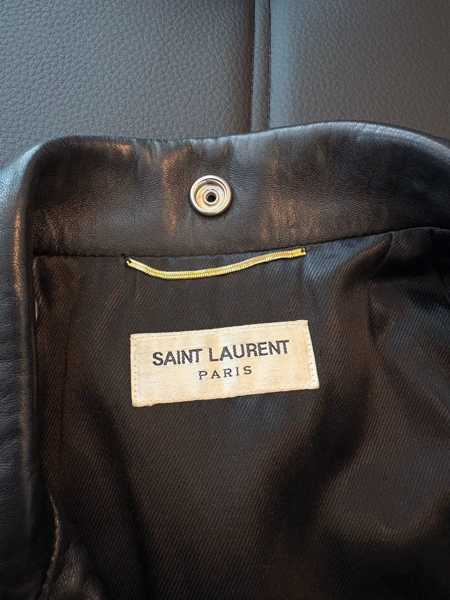 Saint Laurent Paris YSL Leather Jacket Liu Yifei Size XS / US 0-2 / IT 36-38 - 4 Thumbnail