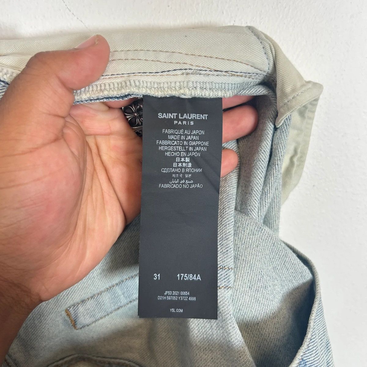 Saint Laurent Paris Saint Laurent D18 Lightwash Jeans Size US 31 - 4 Thumbnail