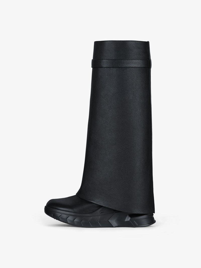 Givenchy o1n1vont0226 Shark Lock Biker Boots in Black Size US 5 / IT 35 - 5 Thumbnail