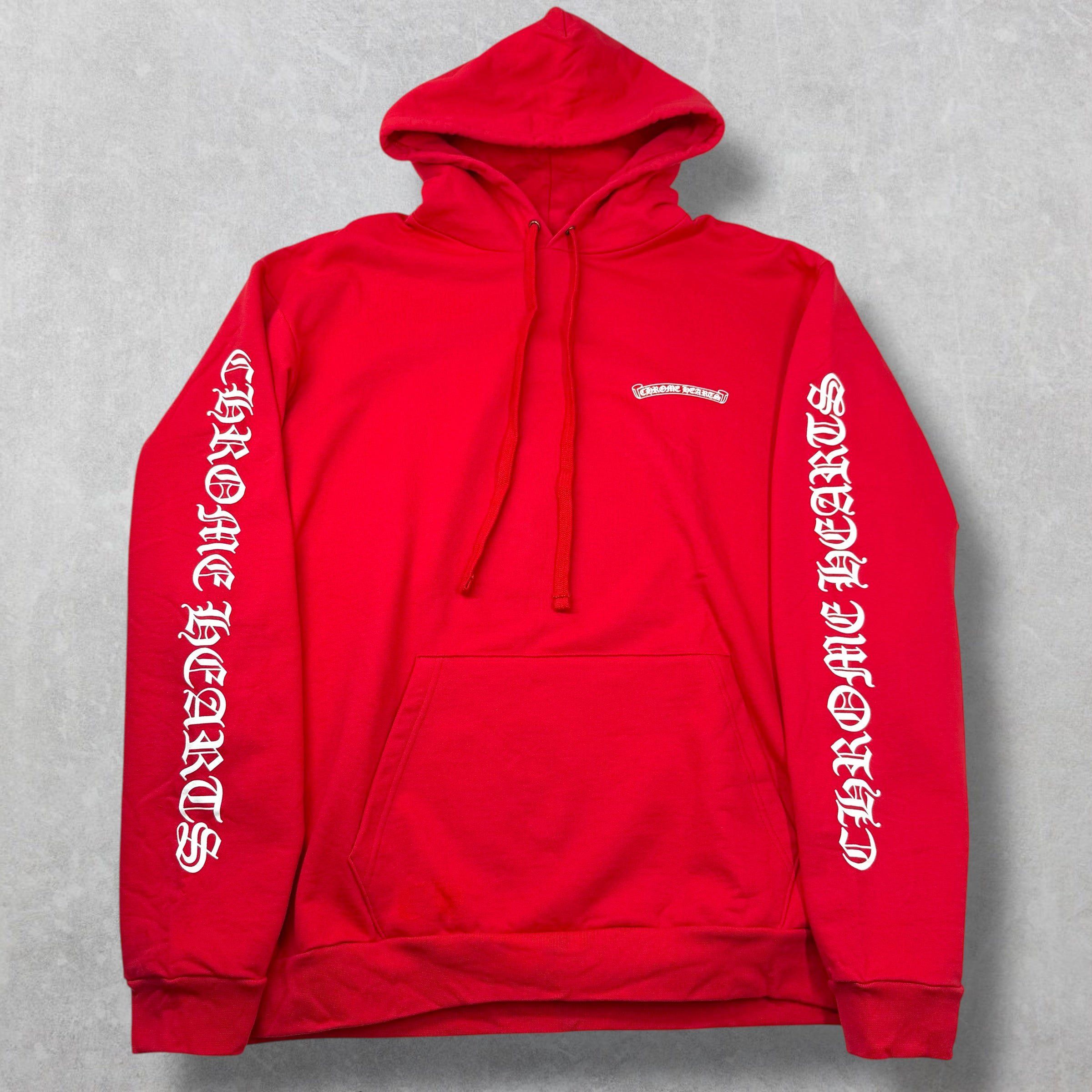 Chrome Hearts Chrome Hearts Red Scroll Logo Hoodie XXL Size US XXL / EU 58 / 5 - 1 Thumbnail